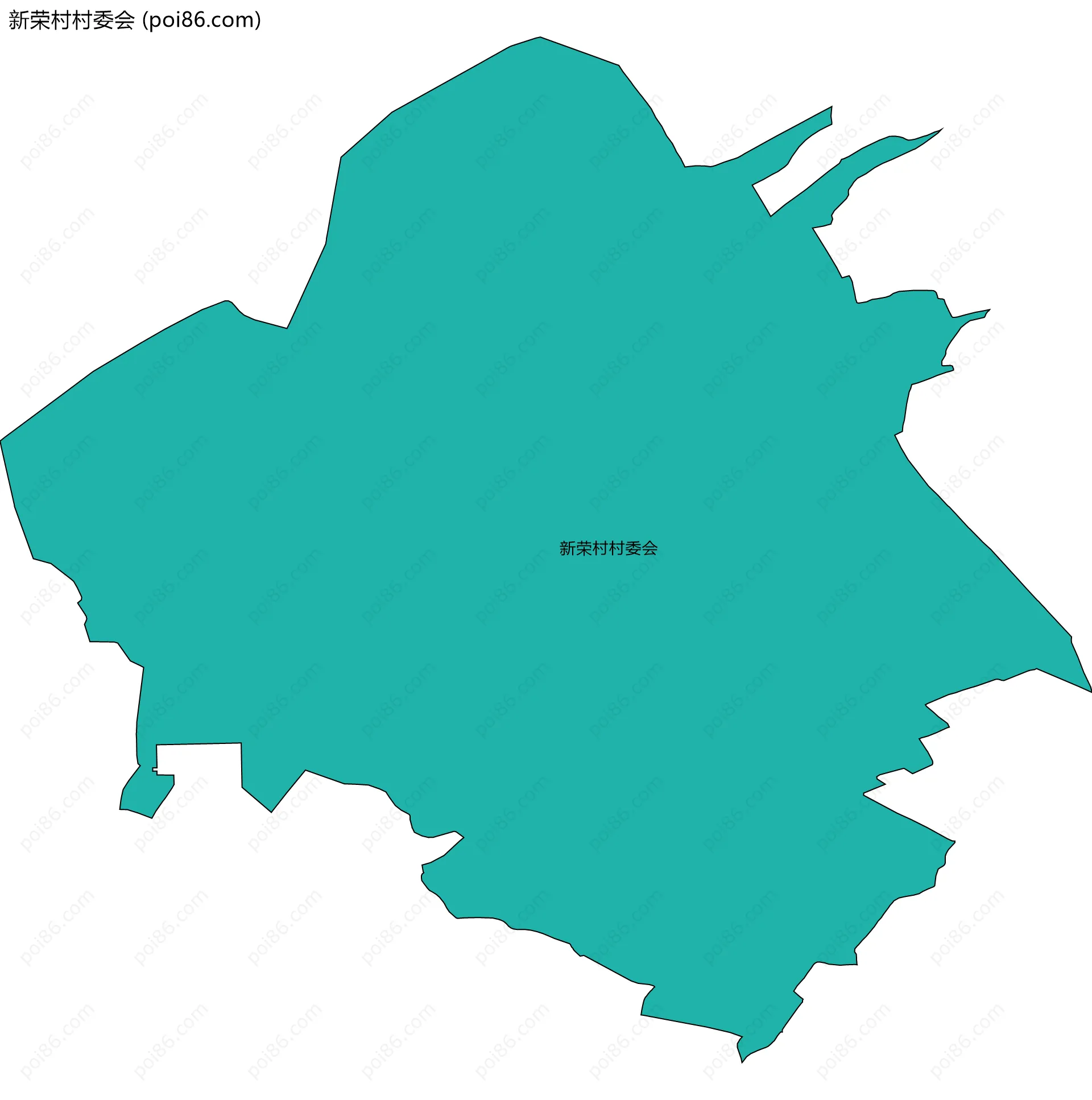 新荣村村委会边界地图