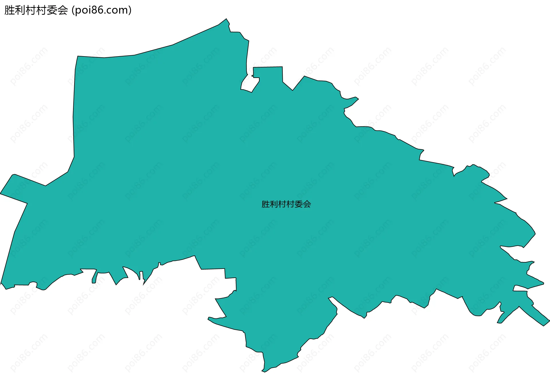 胜利村村委会边界地图