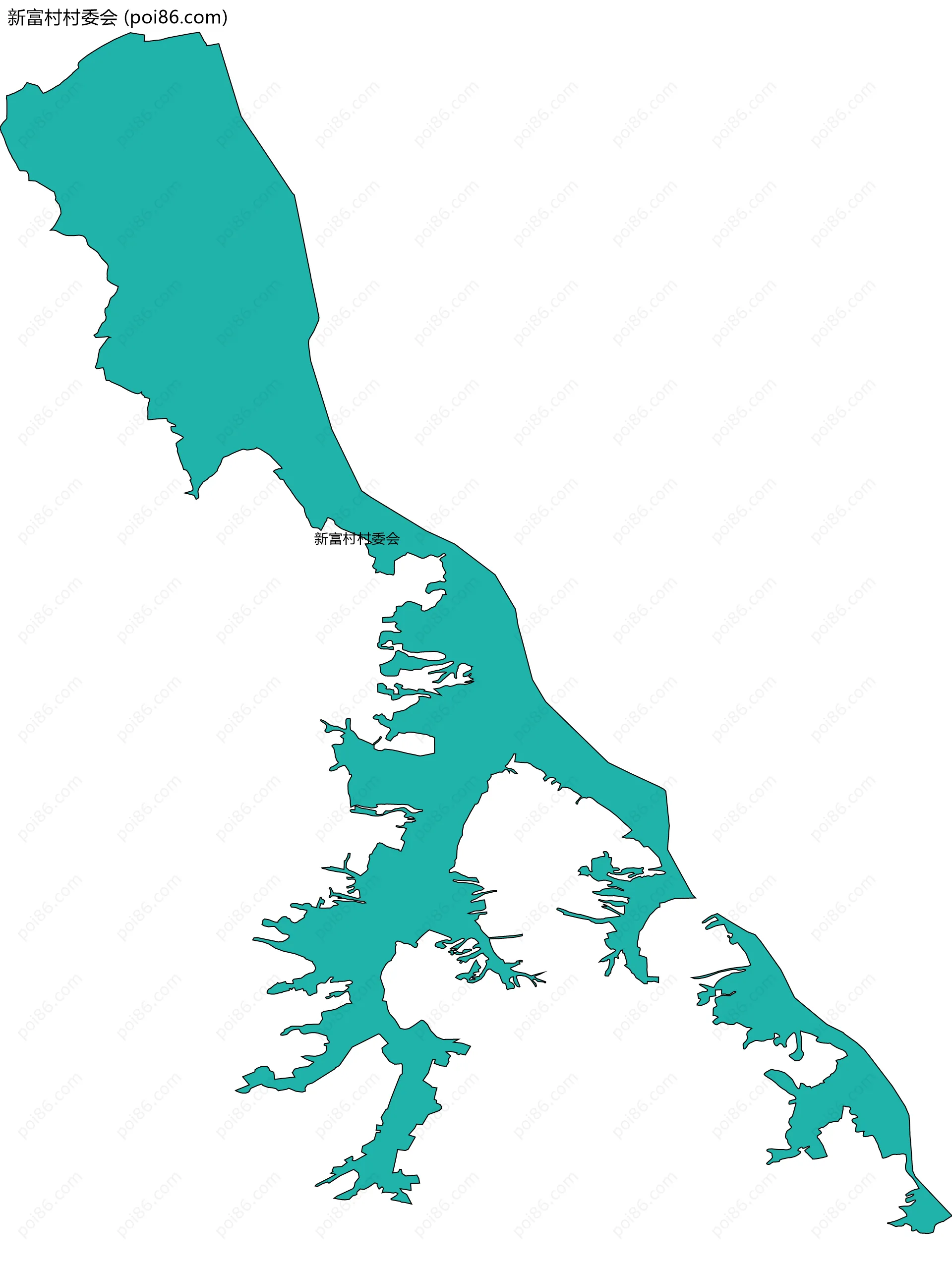 新富村村委会边界地图