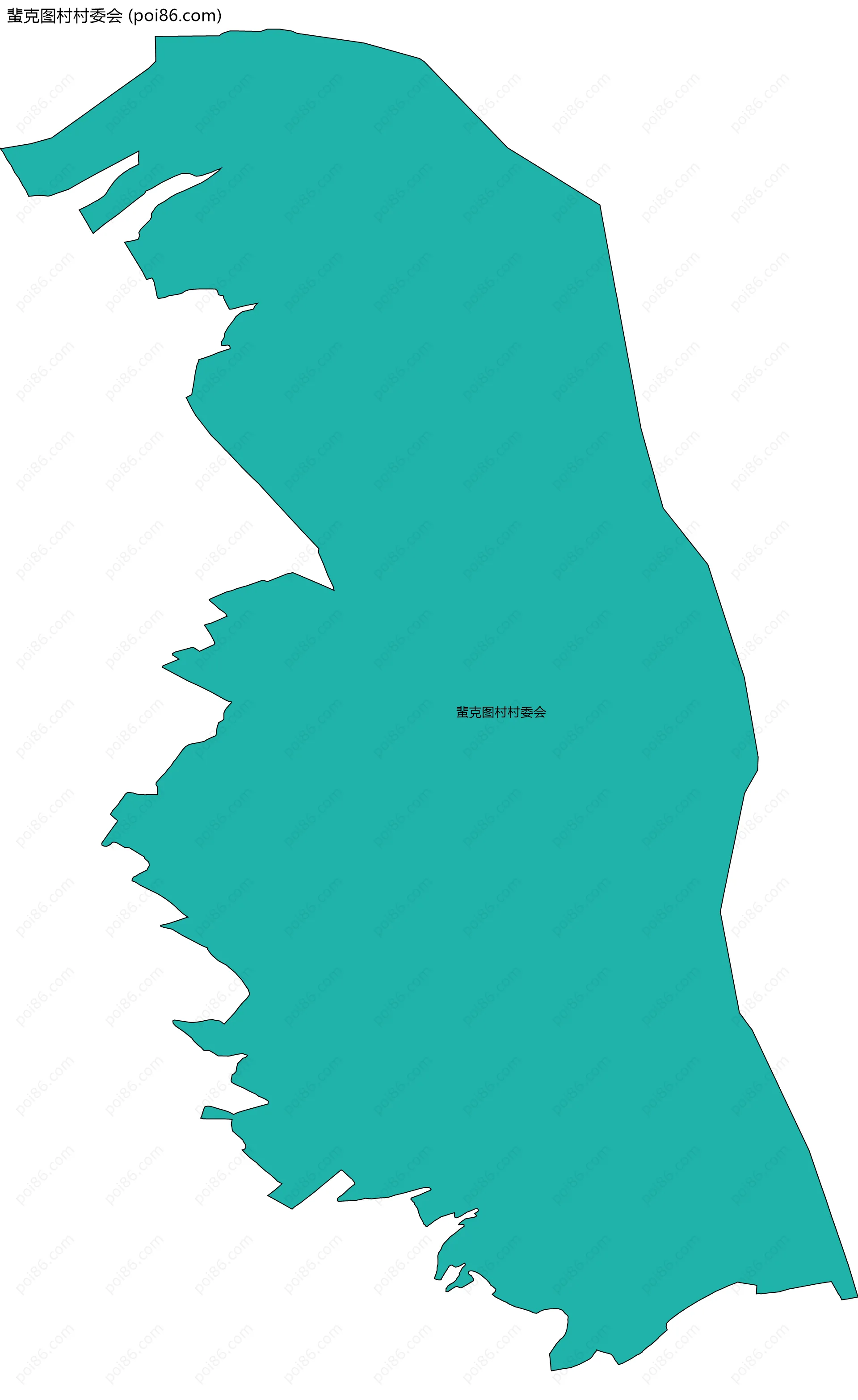 蜚克图村村委会边界地图