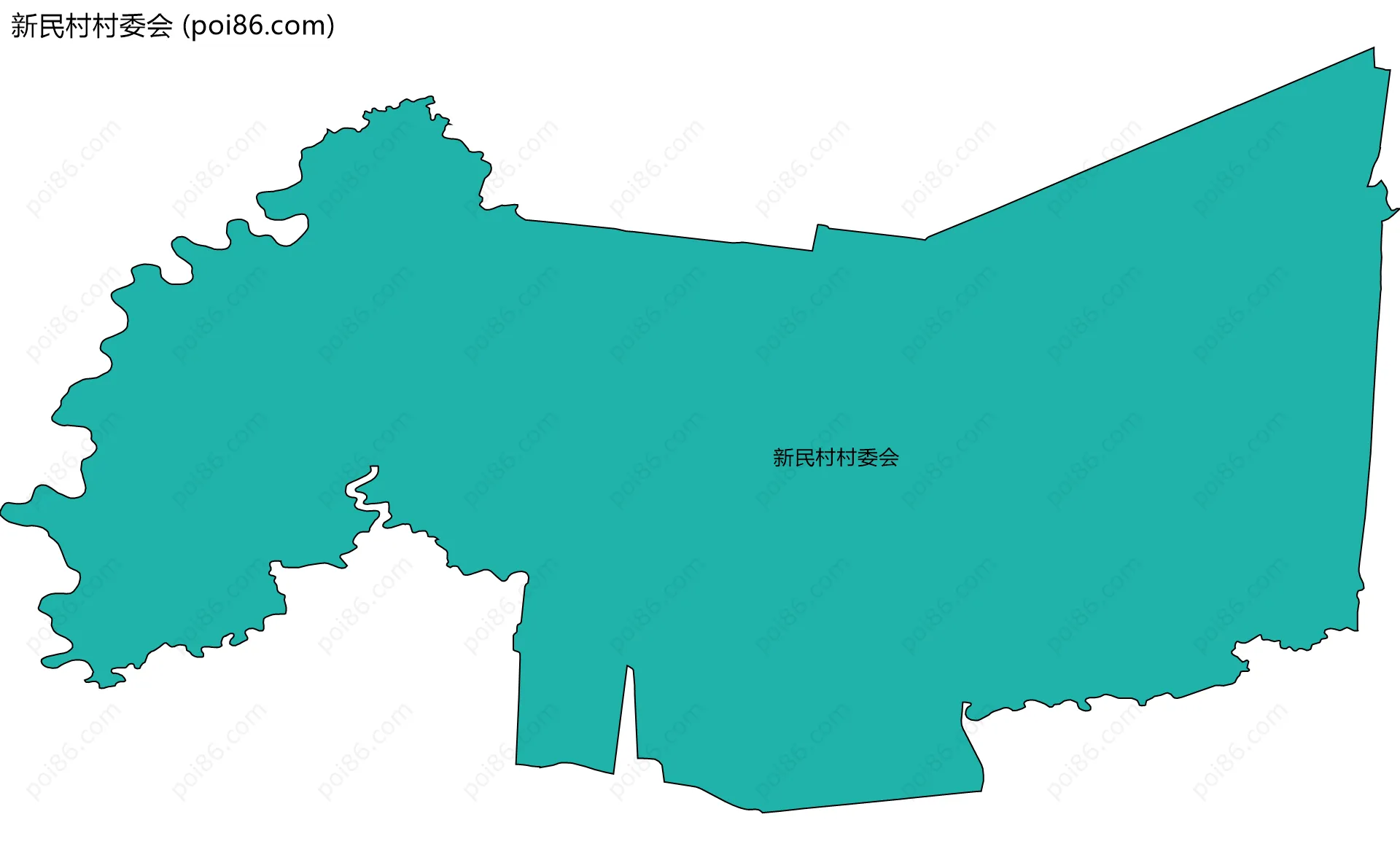 新民村村委会边界地图