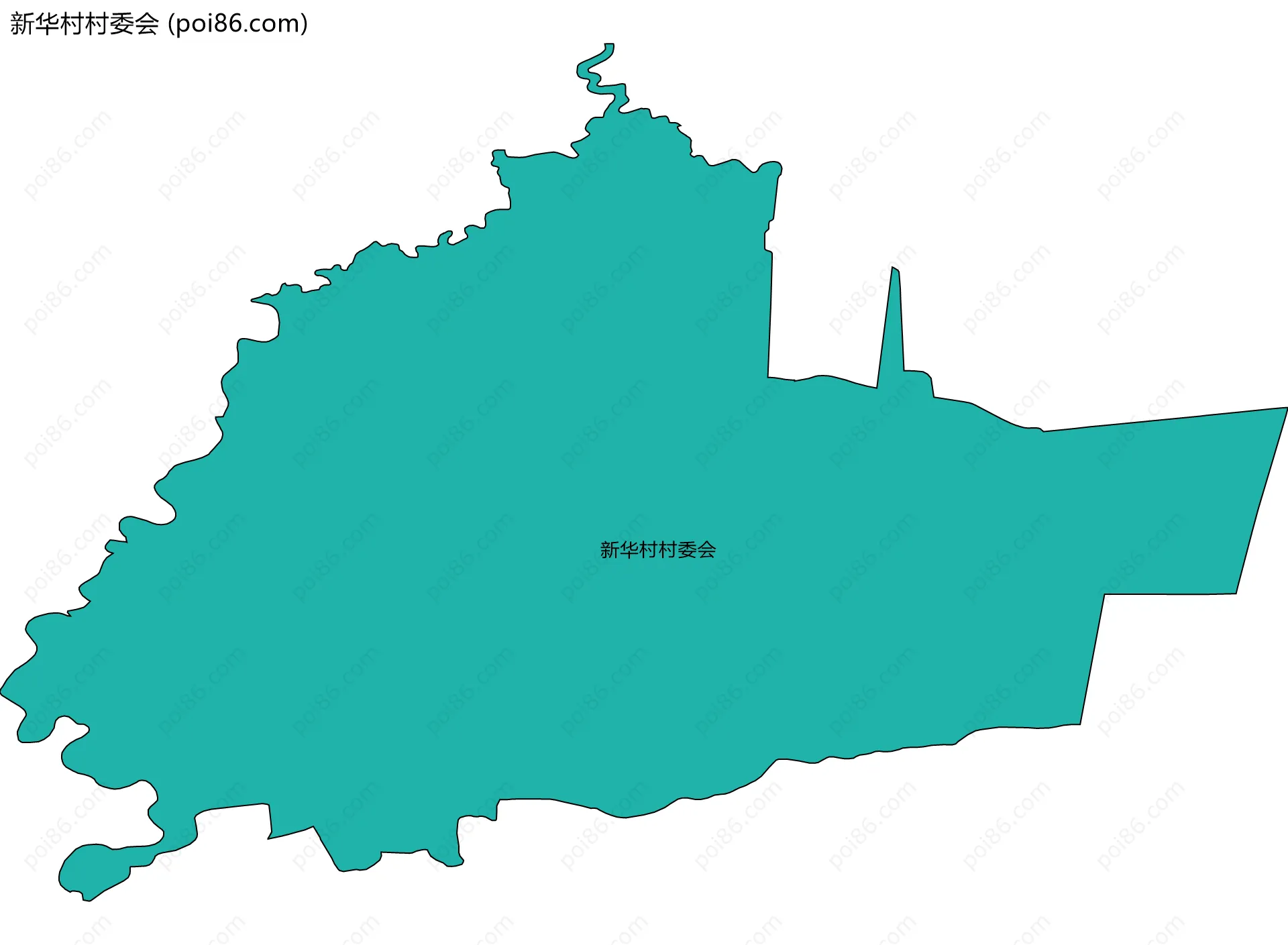 新华村村委会边界地图