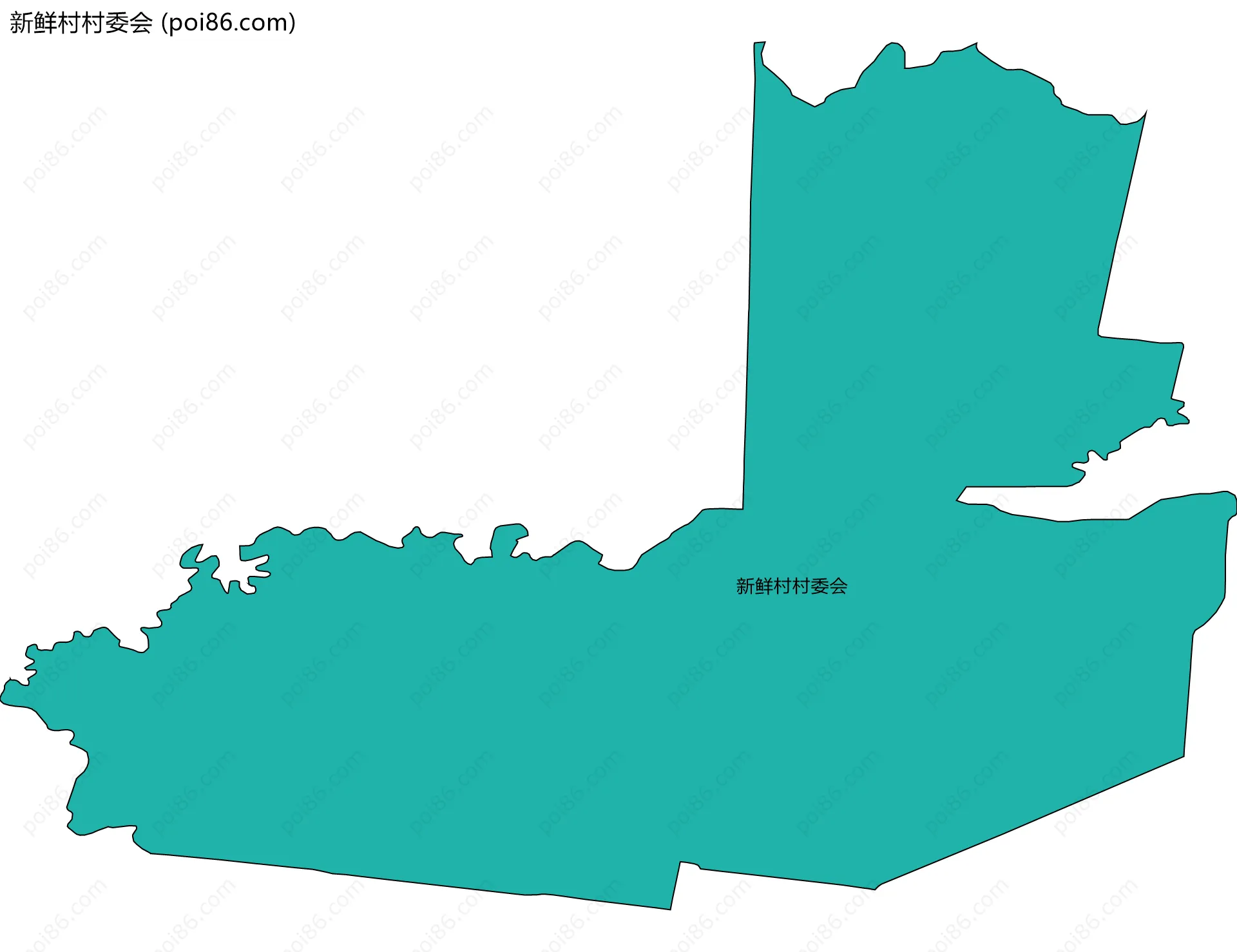 新鲜村村委会边界地图