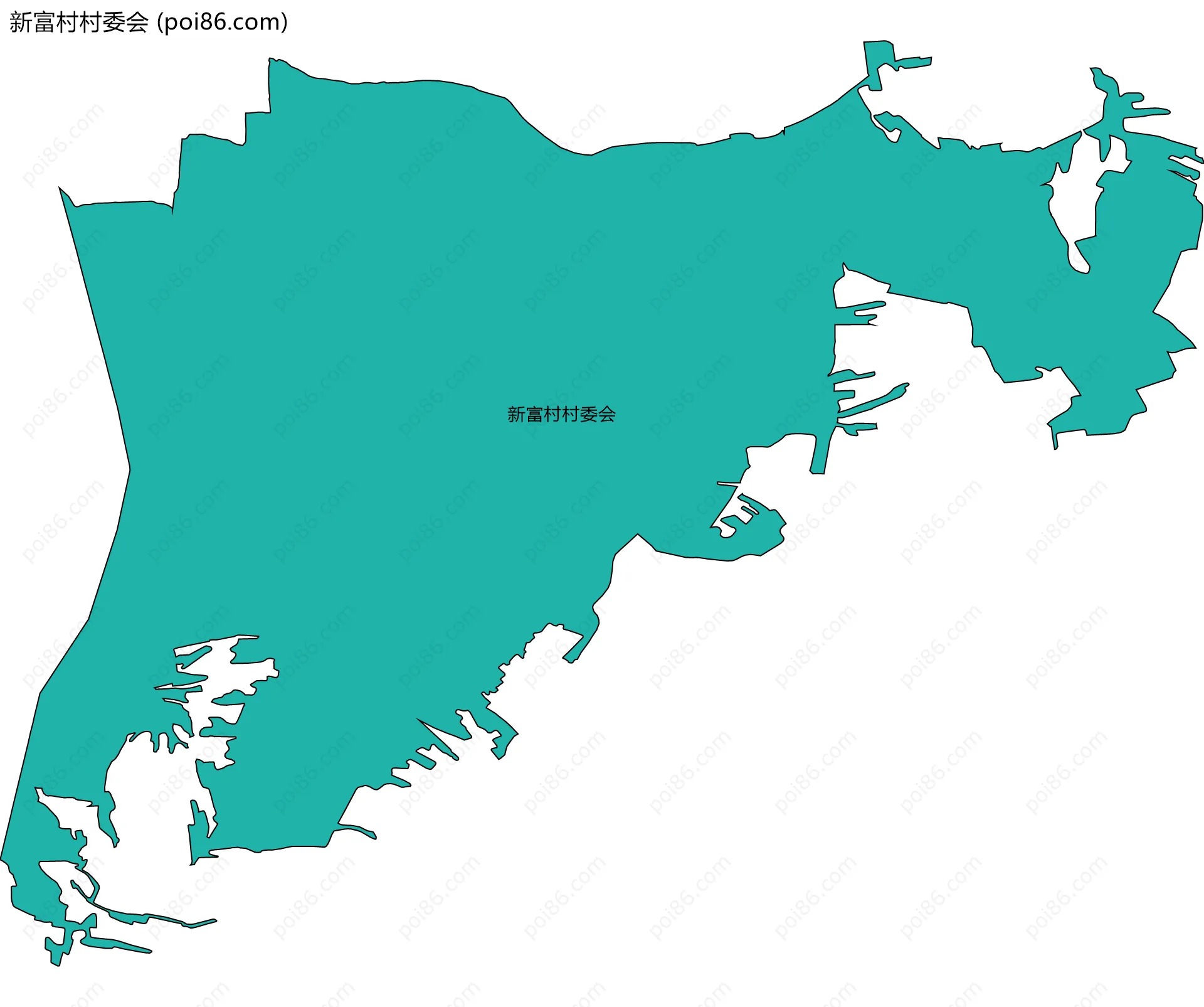 新富村村委会边界地图