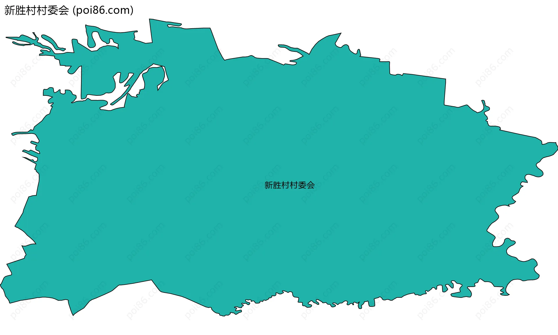 新胜村村委会边界地图