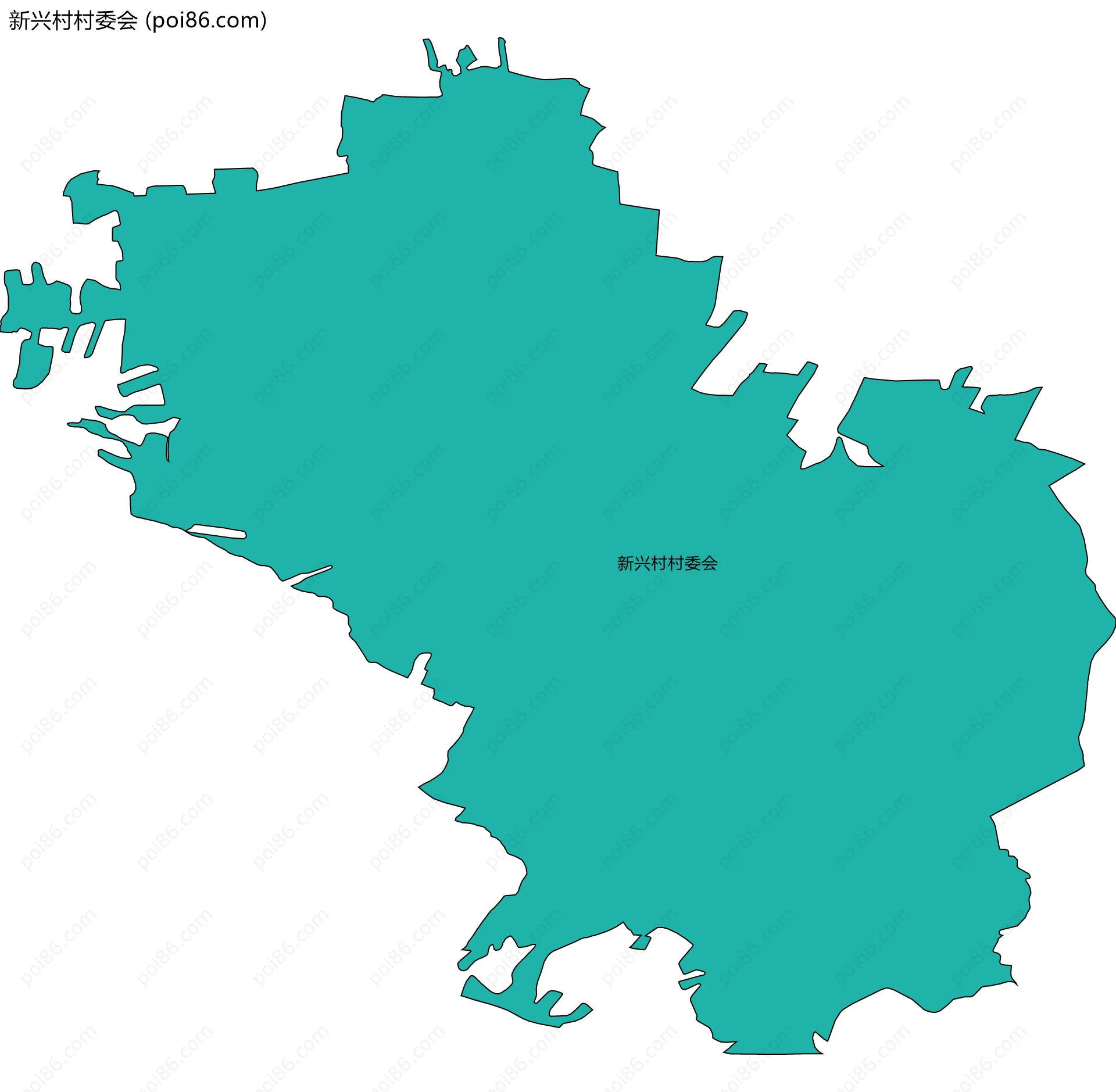 新兴村村委会边界地图