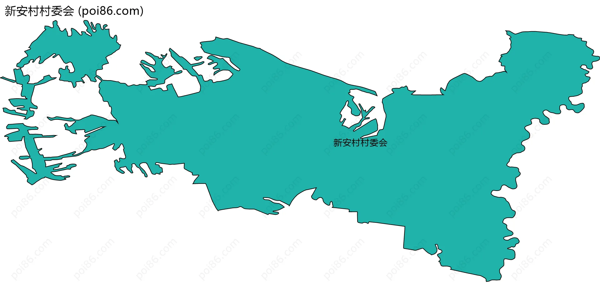 新安村村委会边界地图