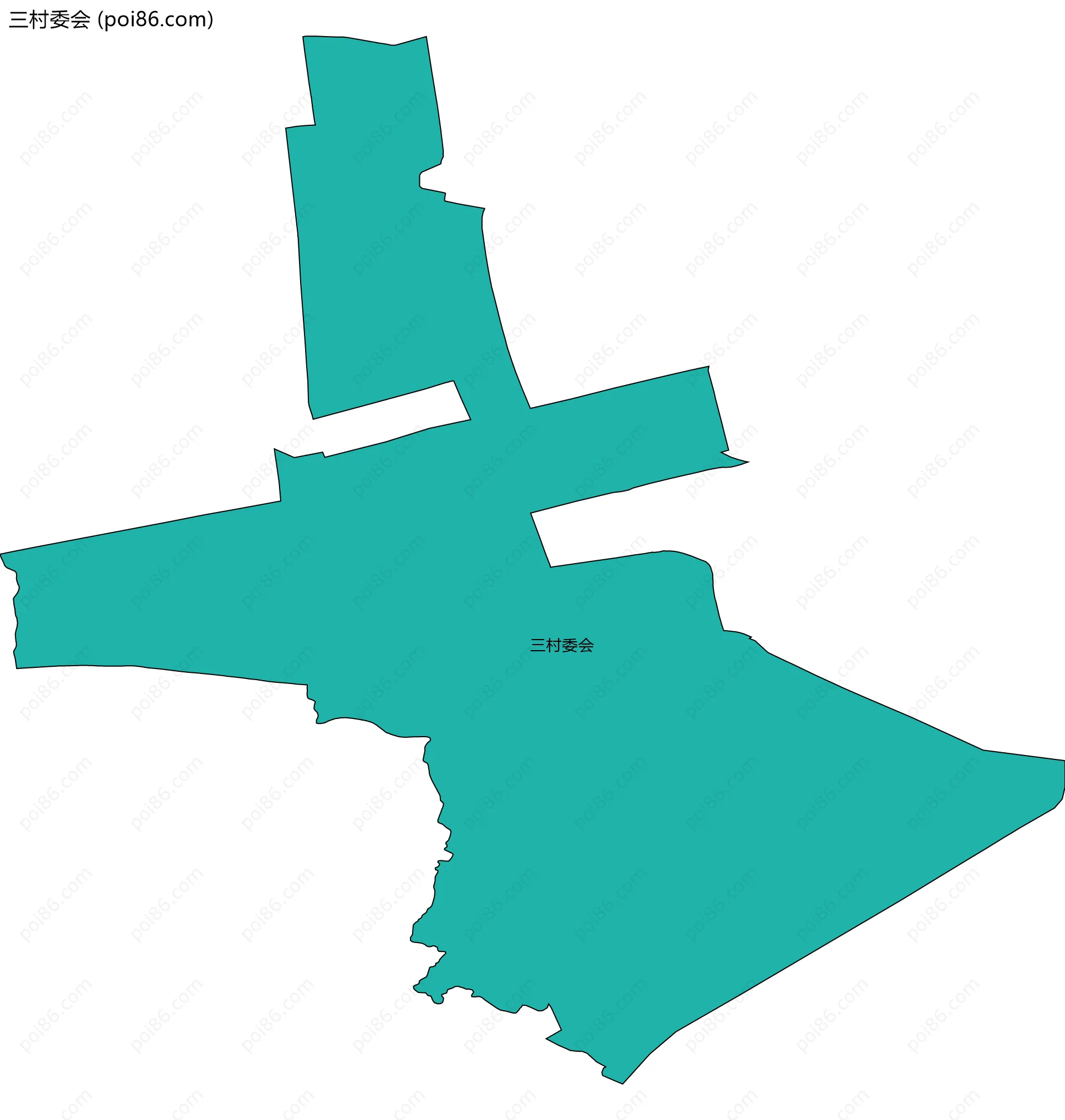 三村委会边界地图