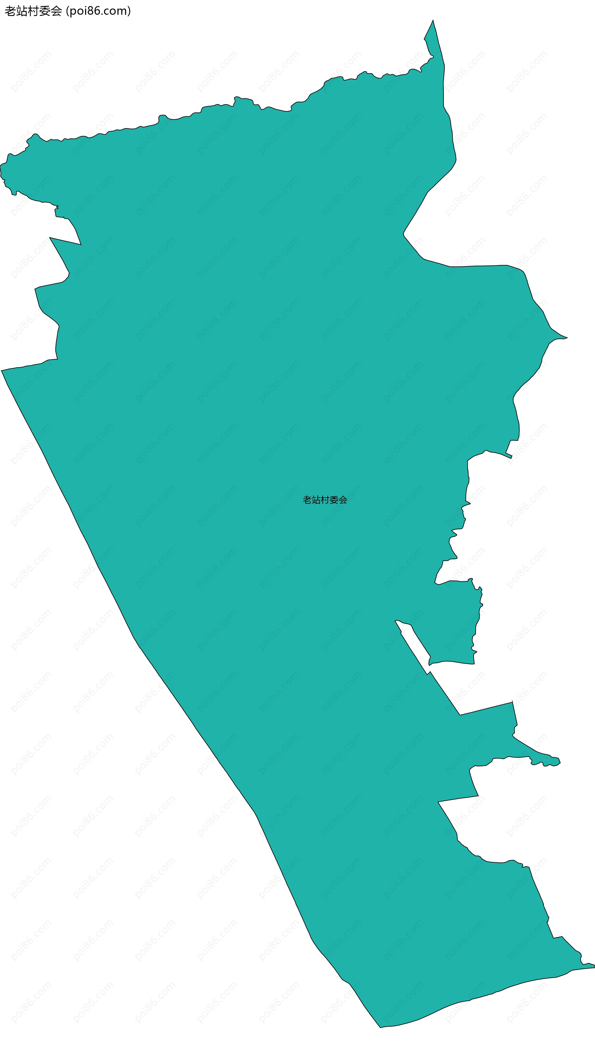 老站村委会边界地图