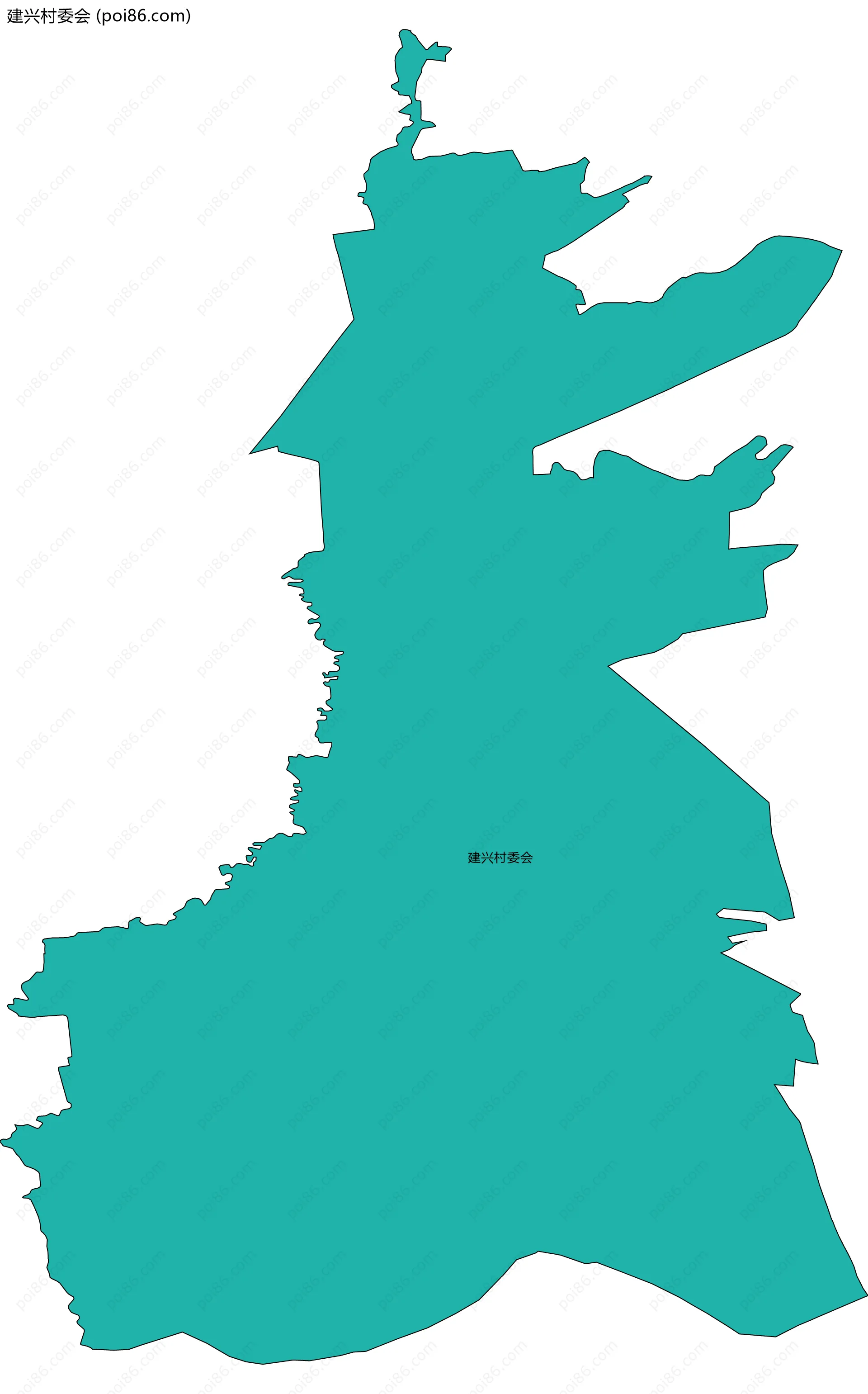 建兴村委会边界地图