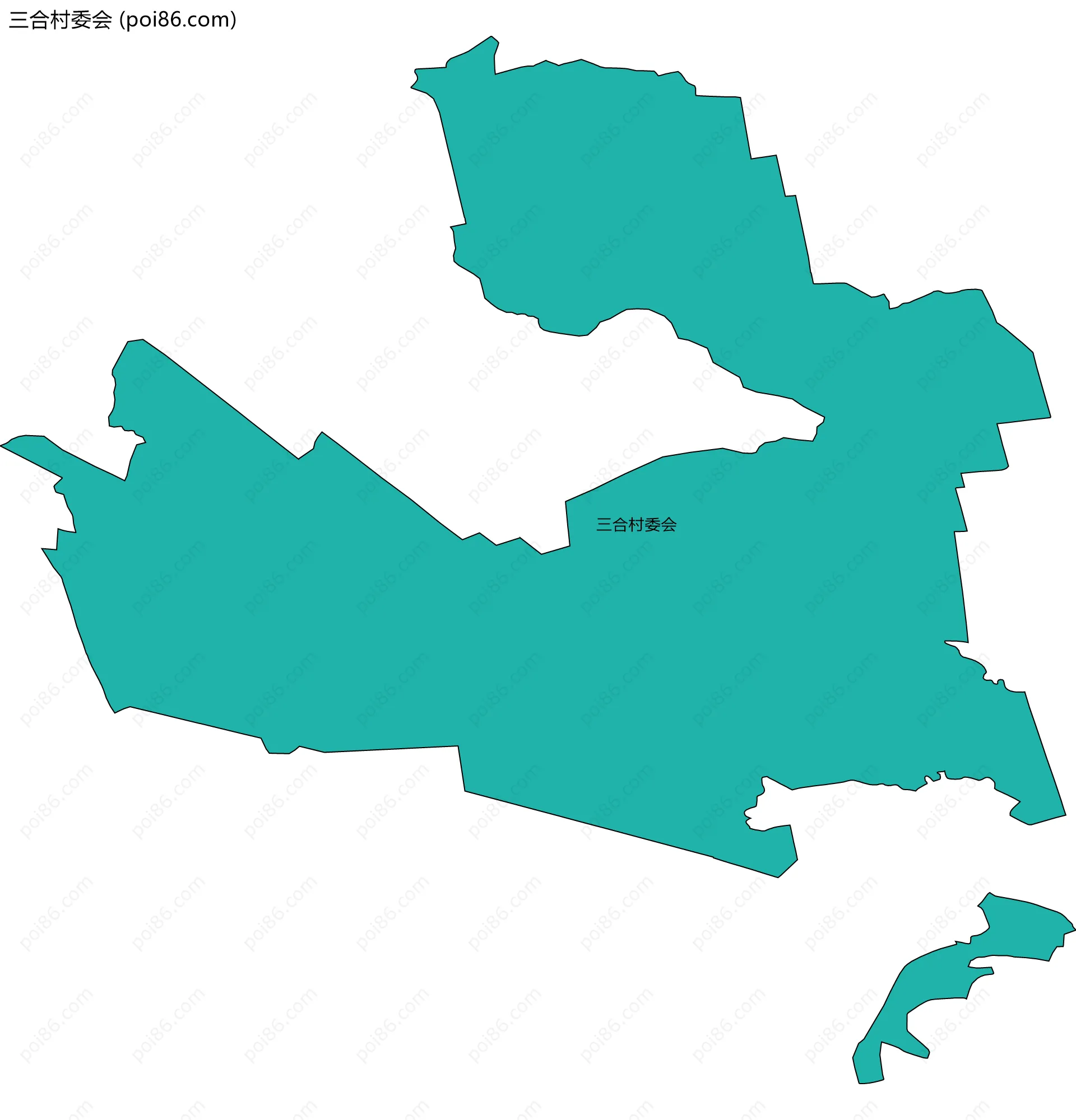 三合村委会边界地图