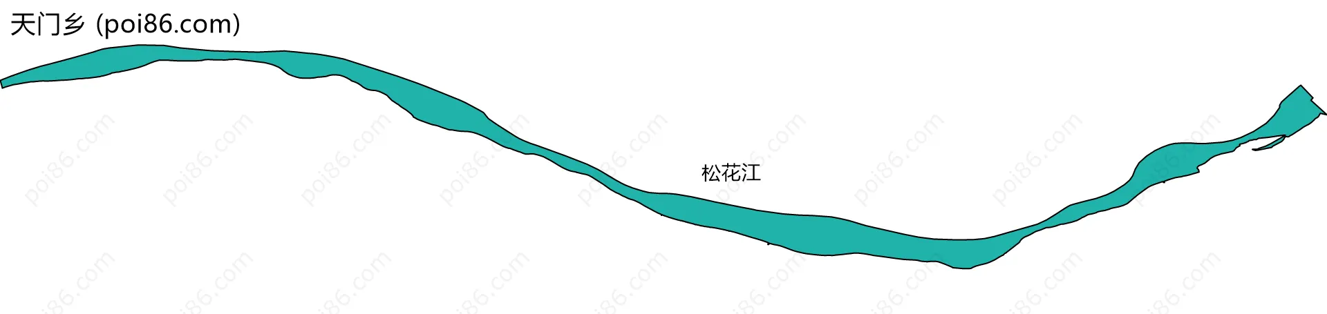 天门乡边界地图(五级行政区划)