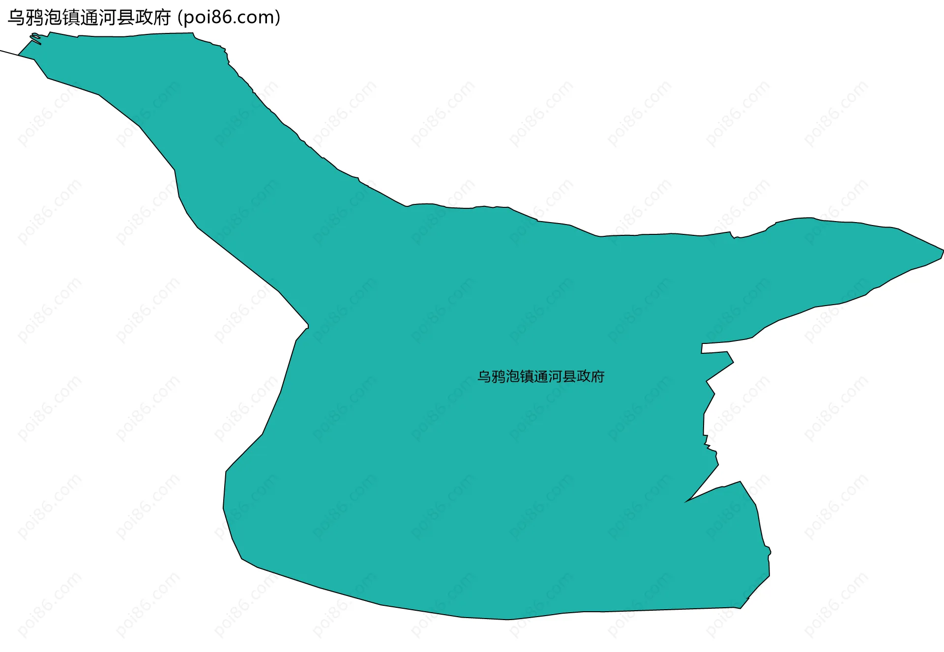 乌鸦泡镇通河县政府边界地图