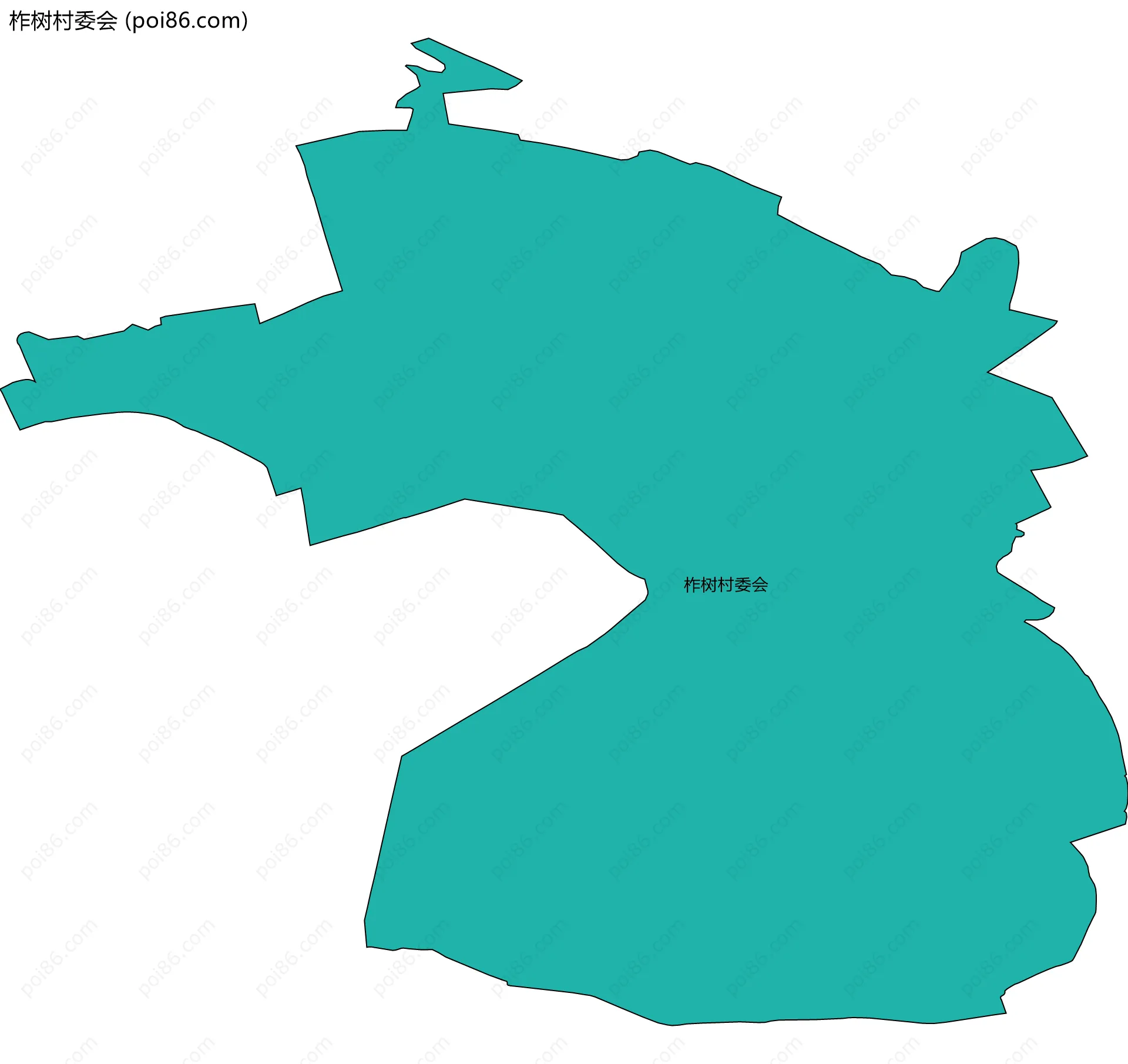 柞树村委会边界地图