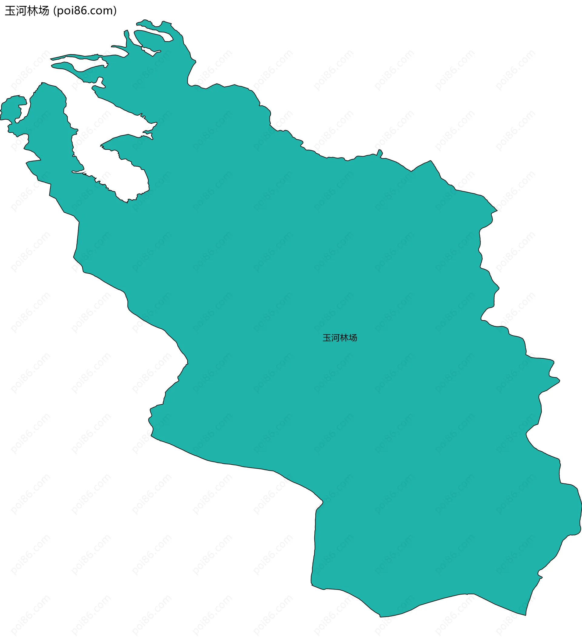 玉河林场边界地图