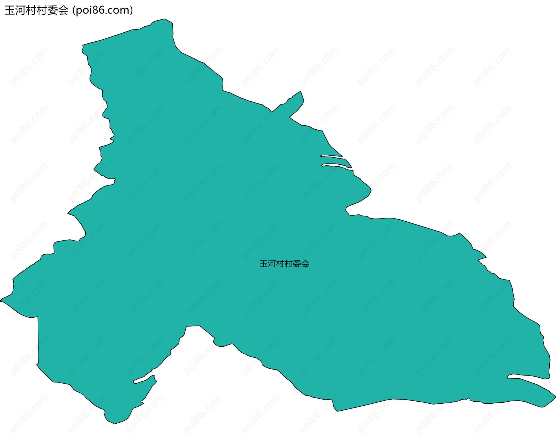 玉河村村委会边界地图