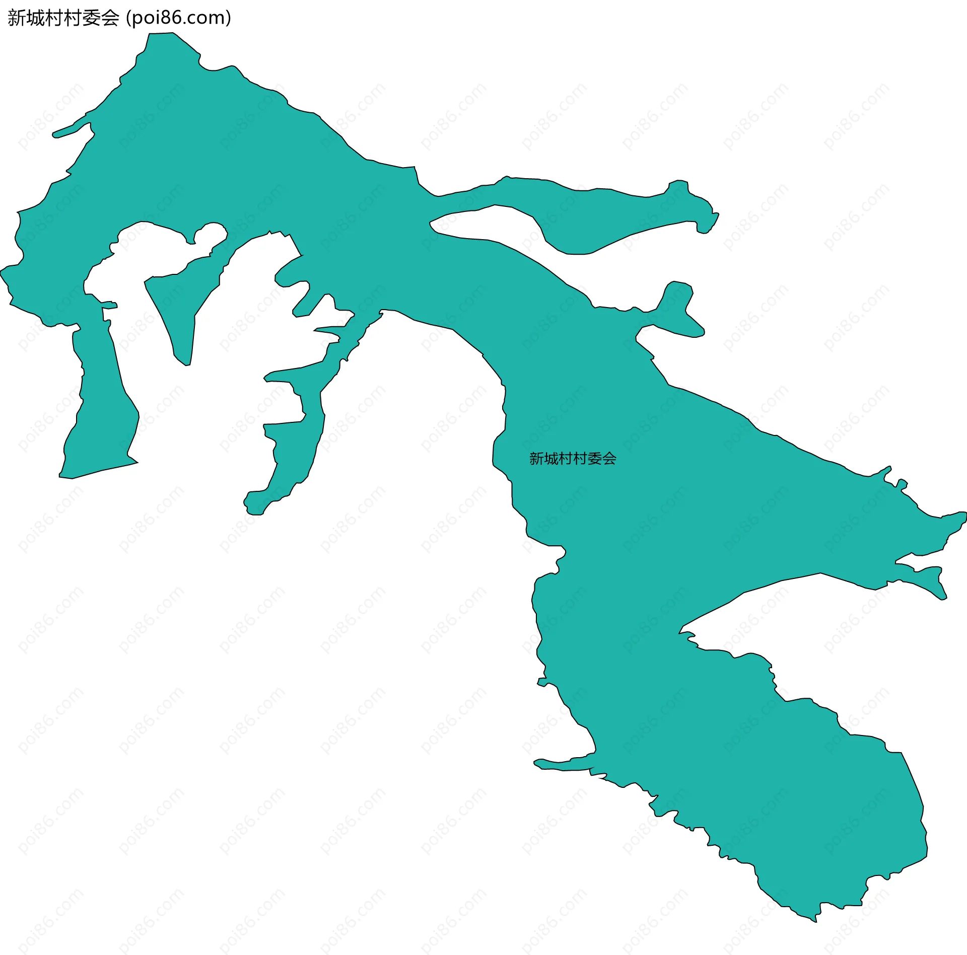 新城村村委会边界地图