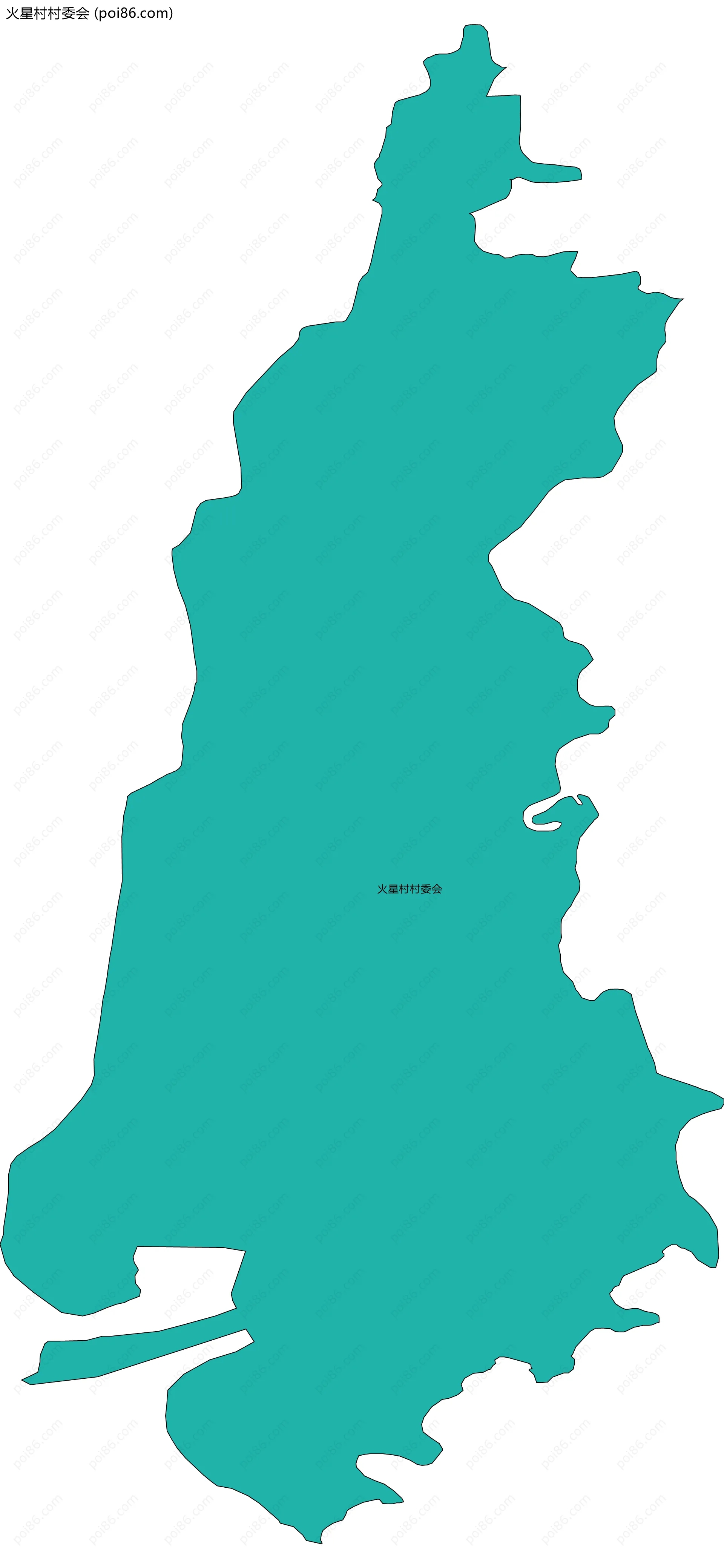 火星村村委会边界地图