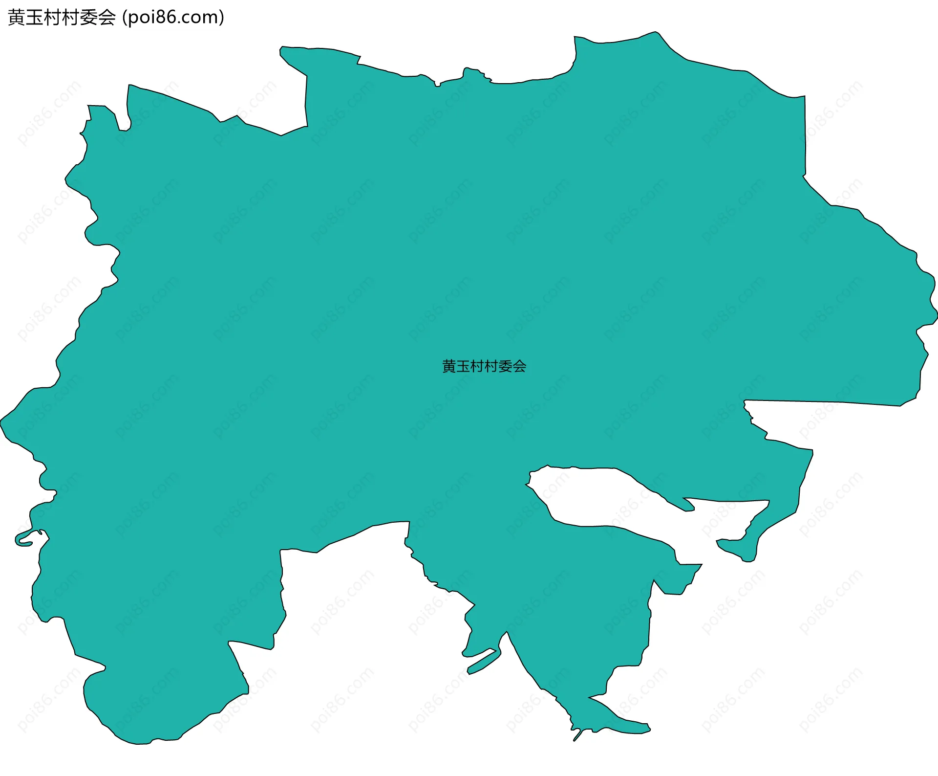 黄玉村村委会边界地图
