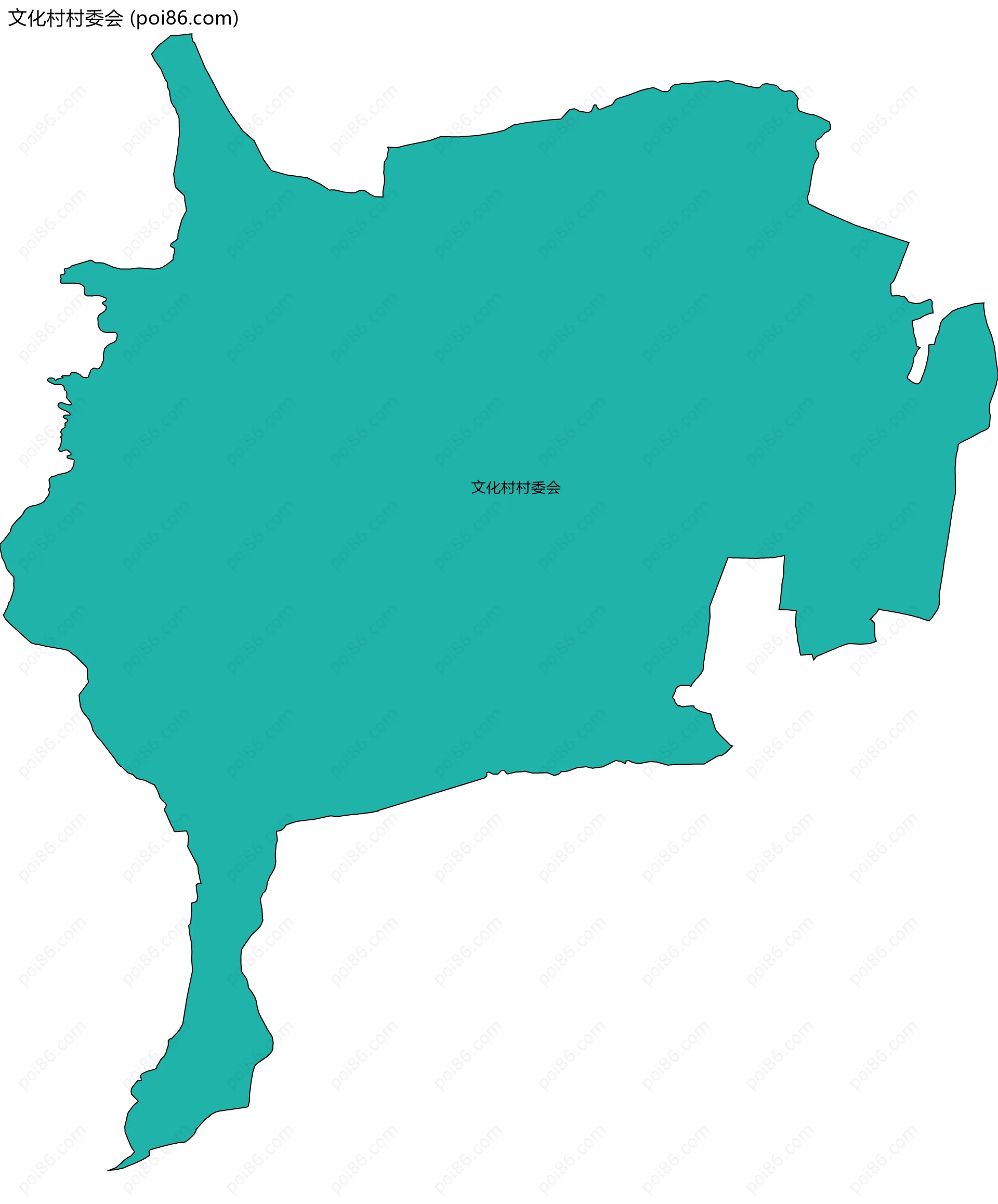 文化村村委会边界地图