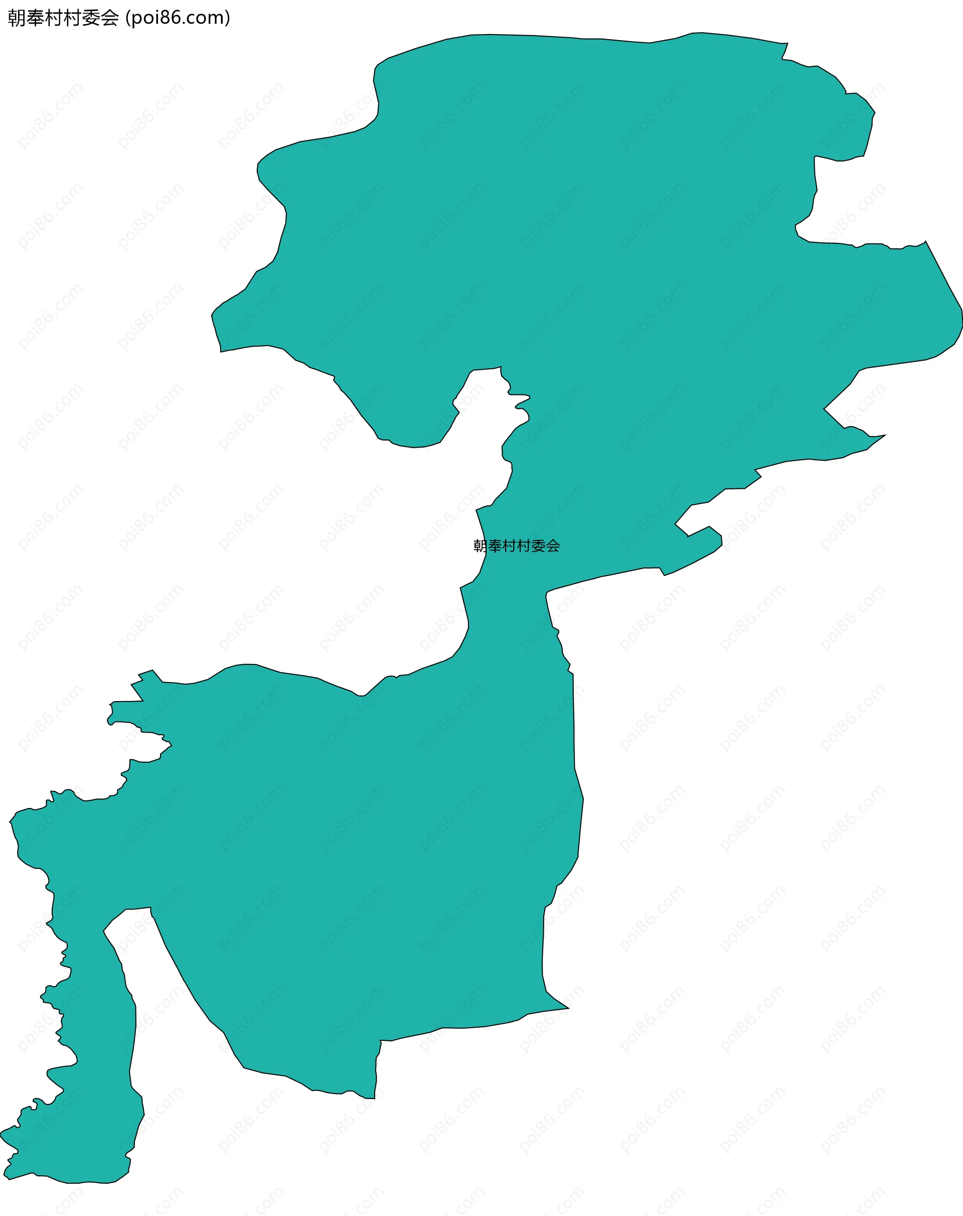 朝奉村村委会边界地图