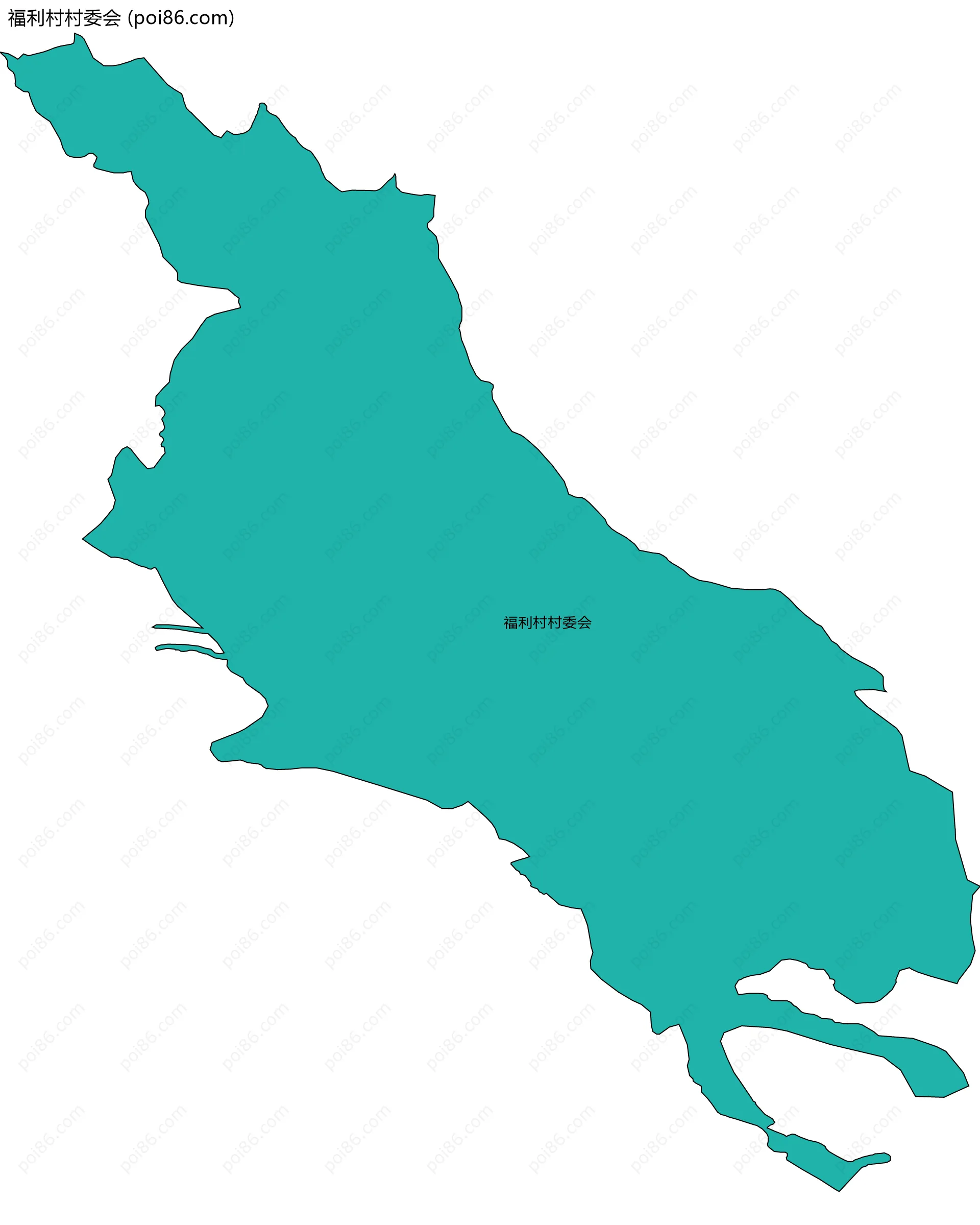 福利村村委会边界地图