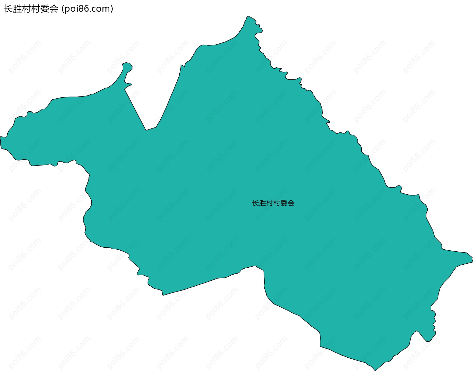 长胜村村委会边界地图
