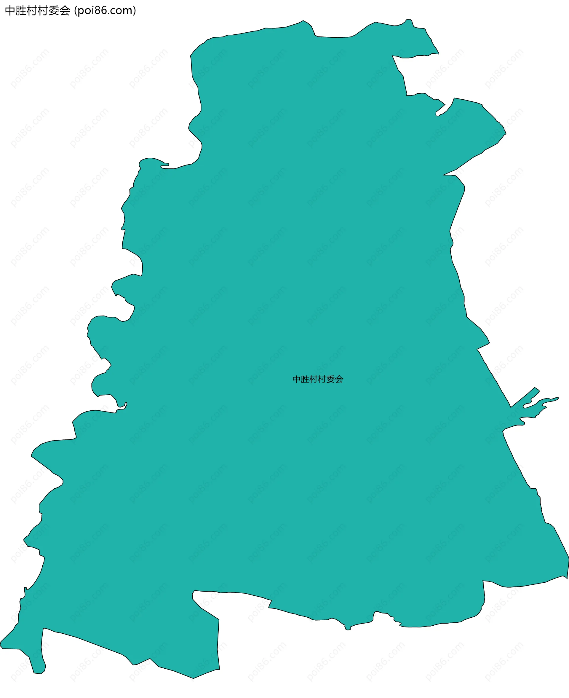 中胜村村委会边界地图