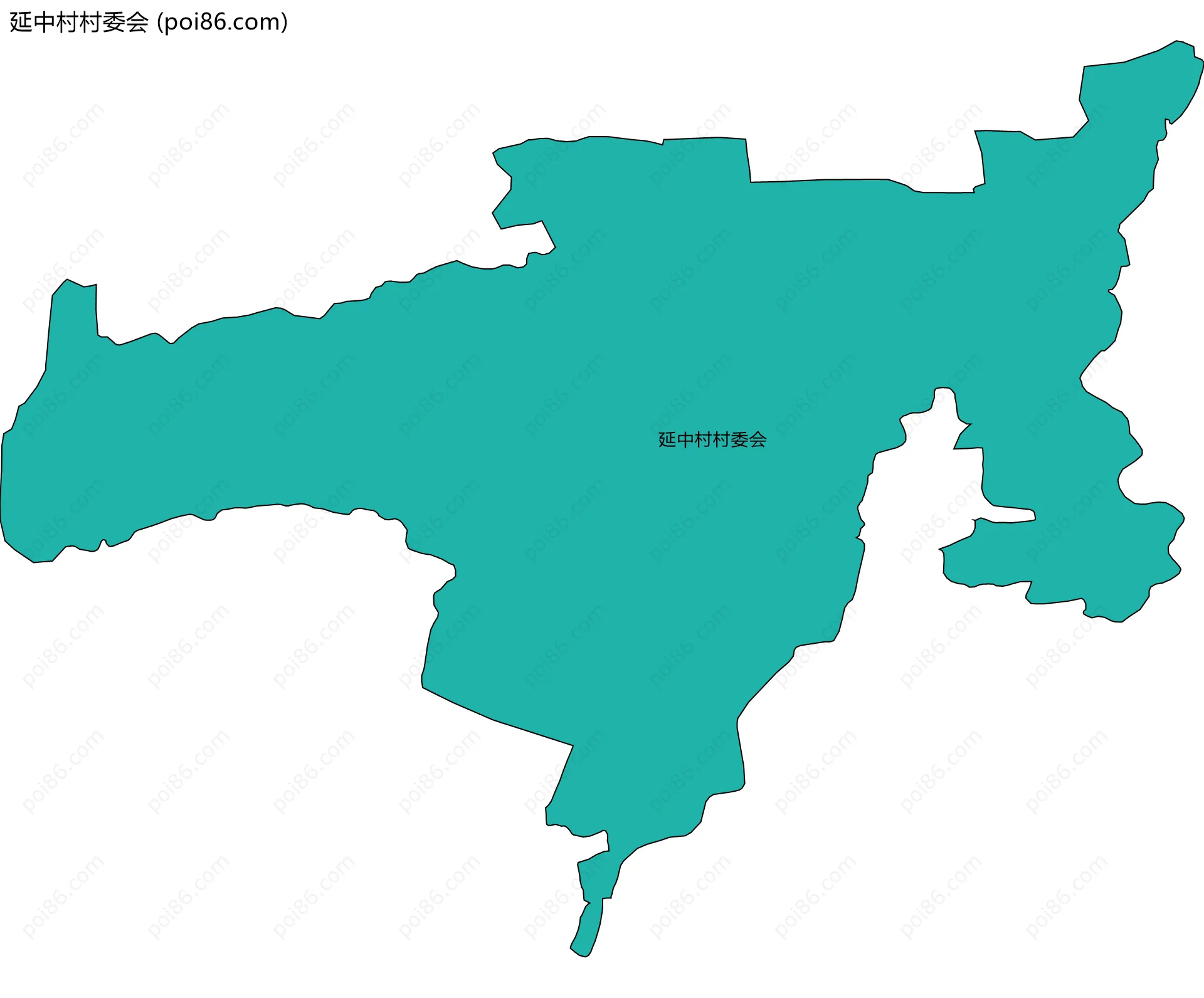 延中村村委会边界地图
