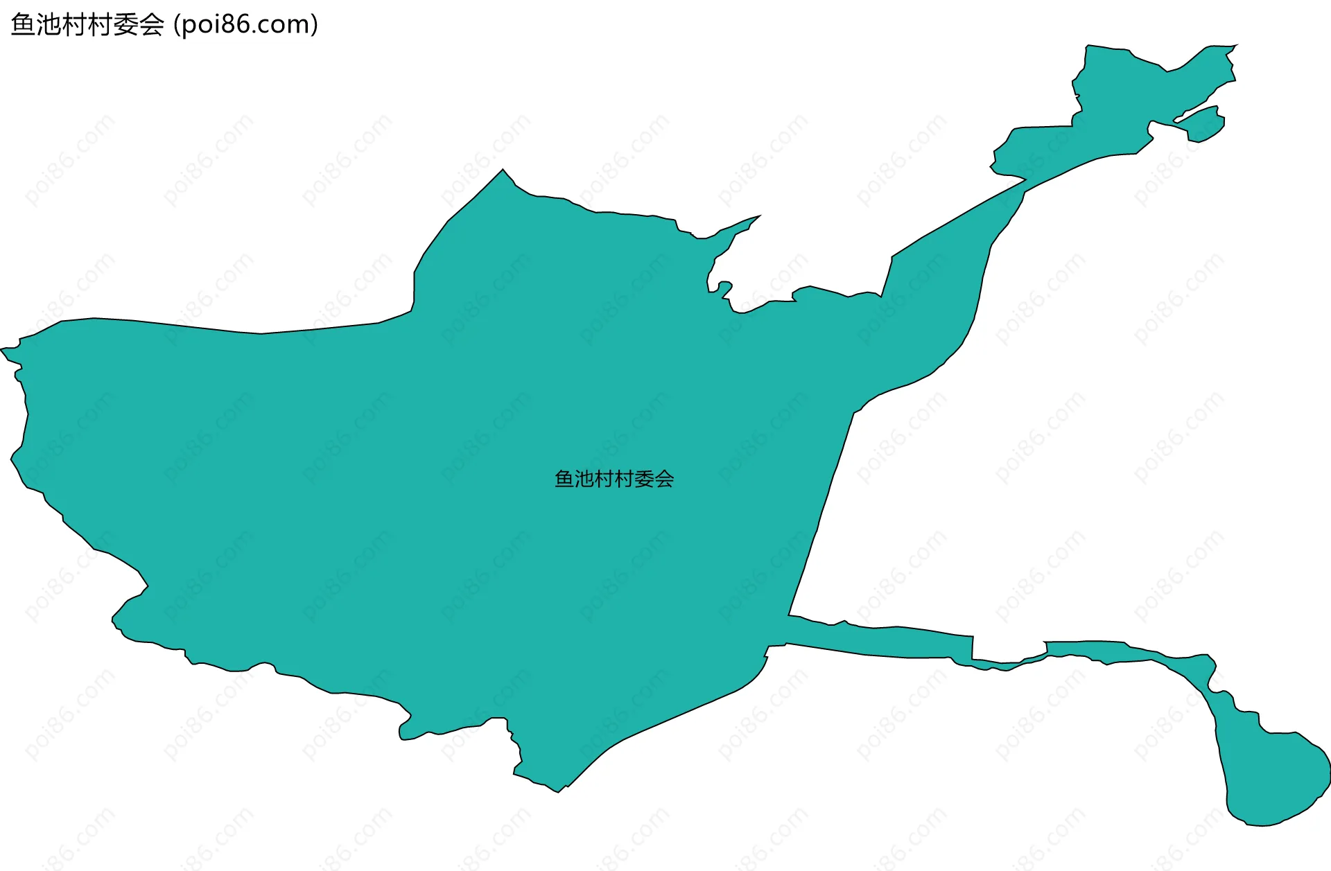 鱼池村村委会边界地图