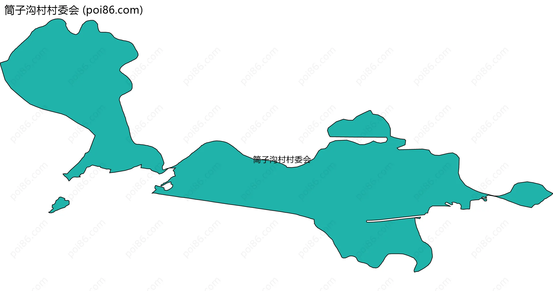 筒子沟村村委会边界地图