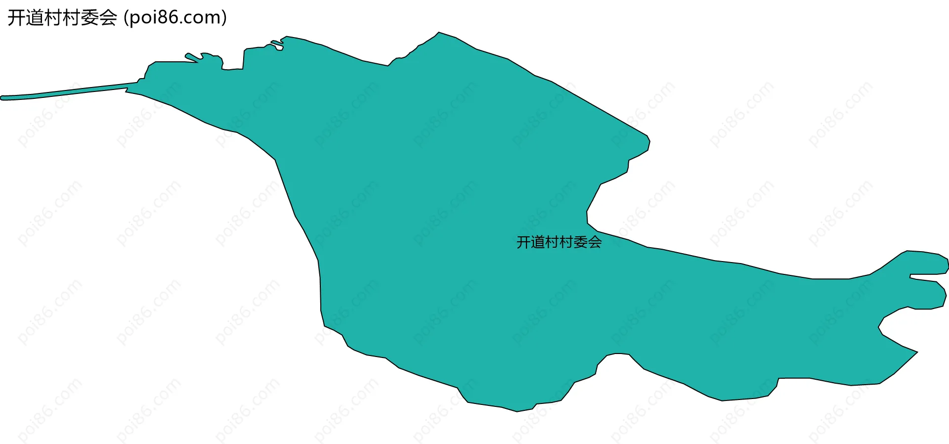 开道村村委会边界地图