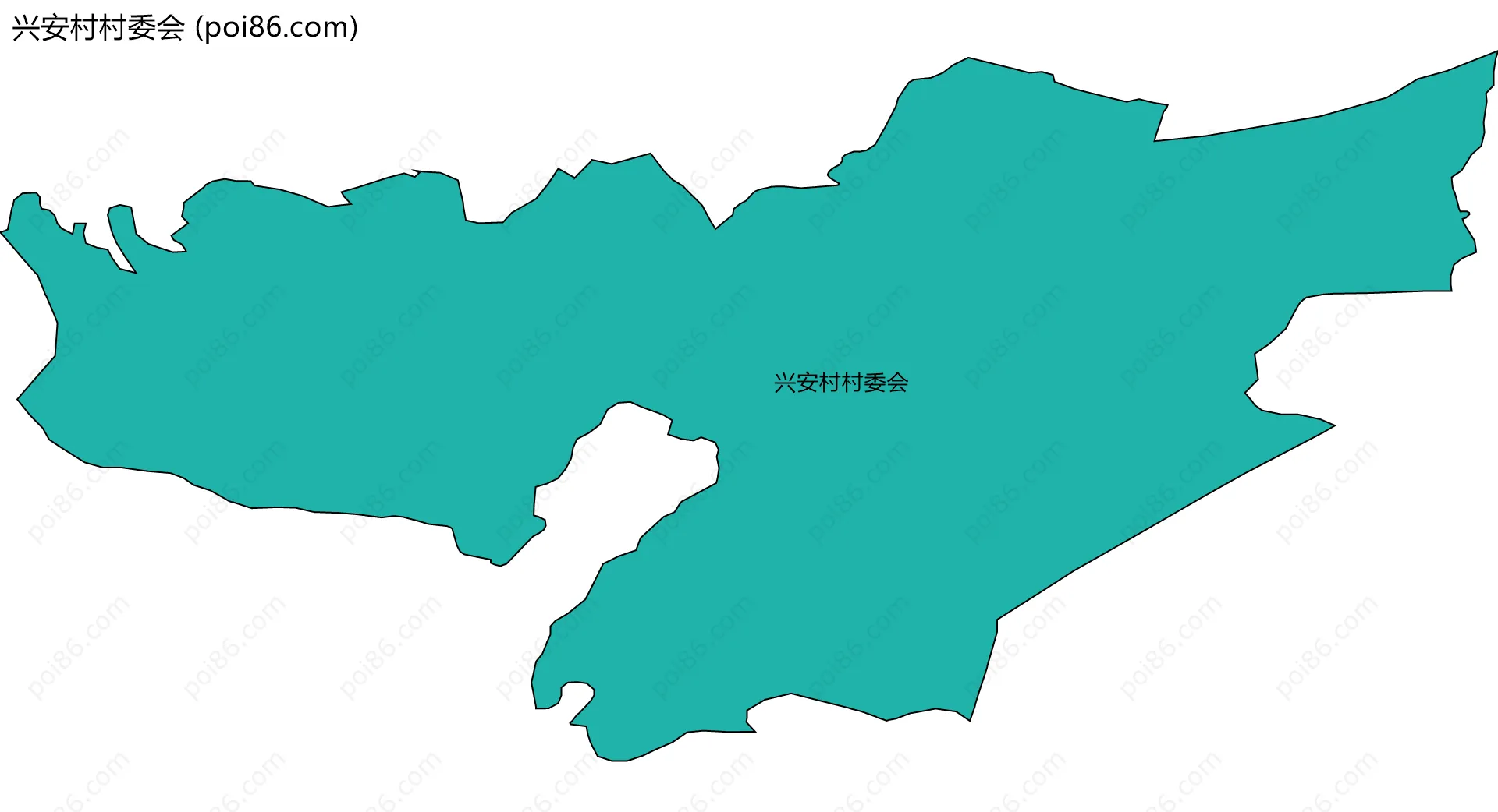 兴安村村委会边界地图