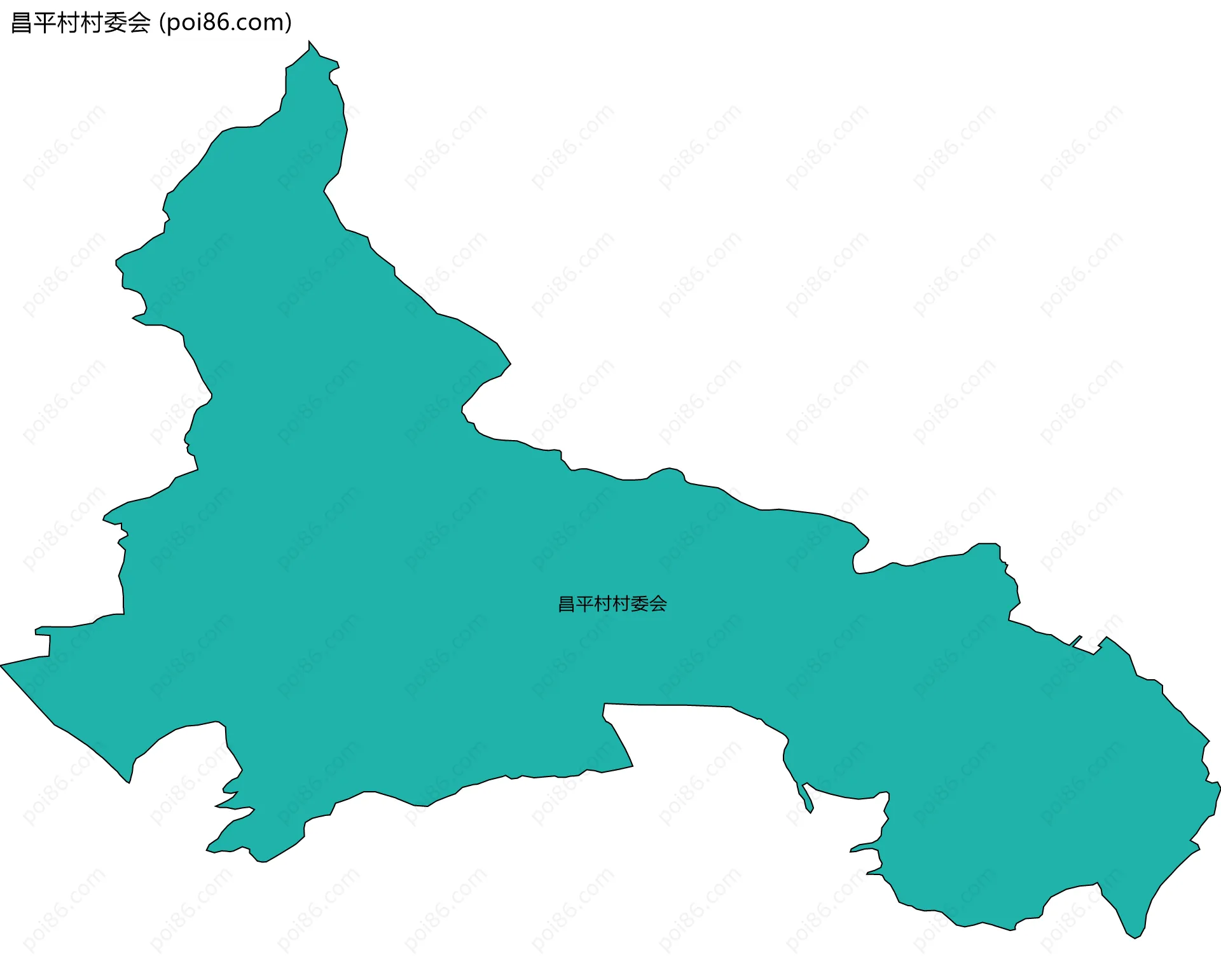 昌平村村委会边界地图