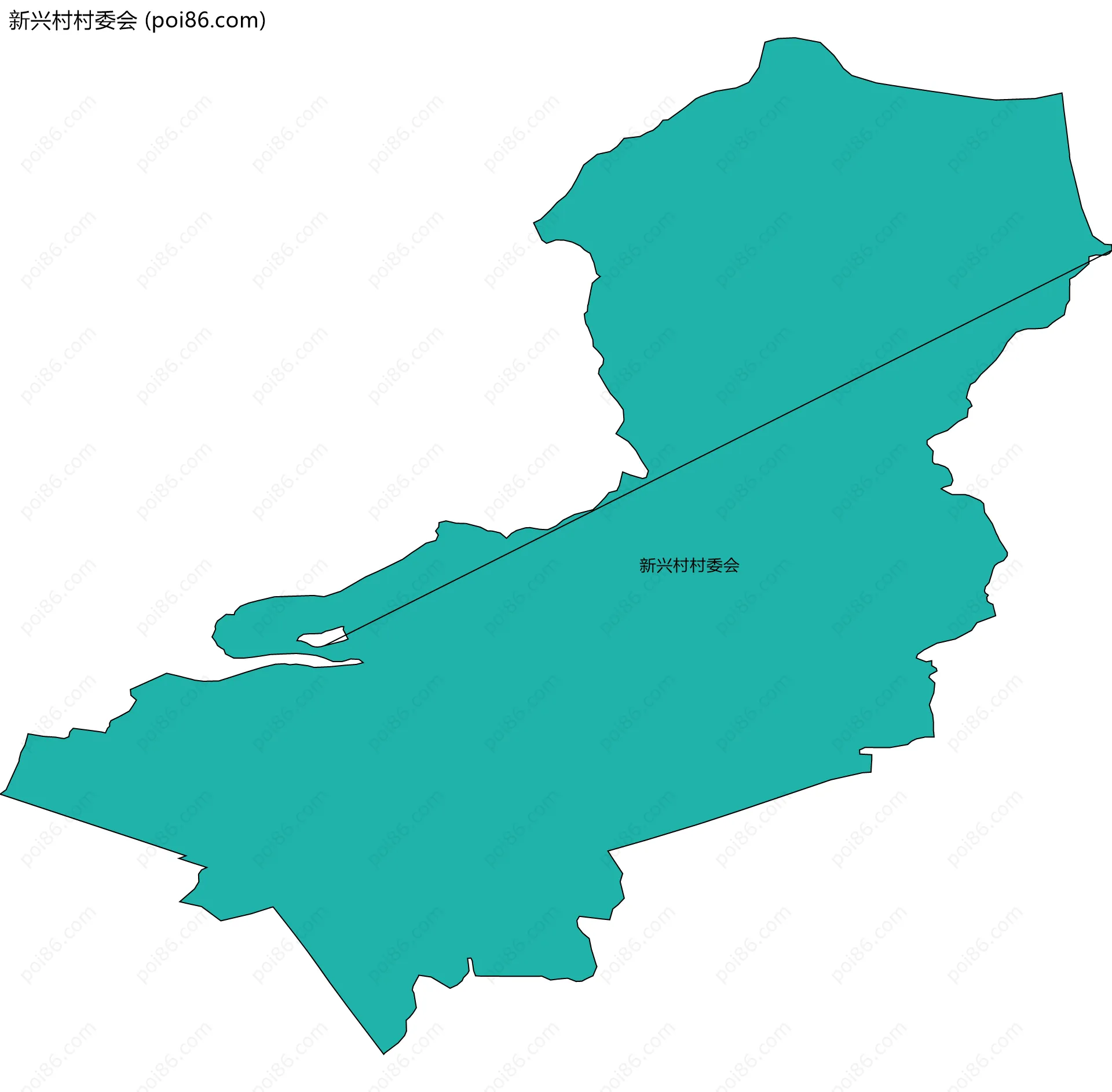 新兴村村委会边界地图