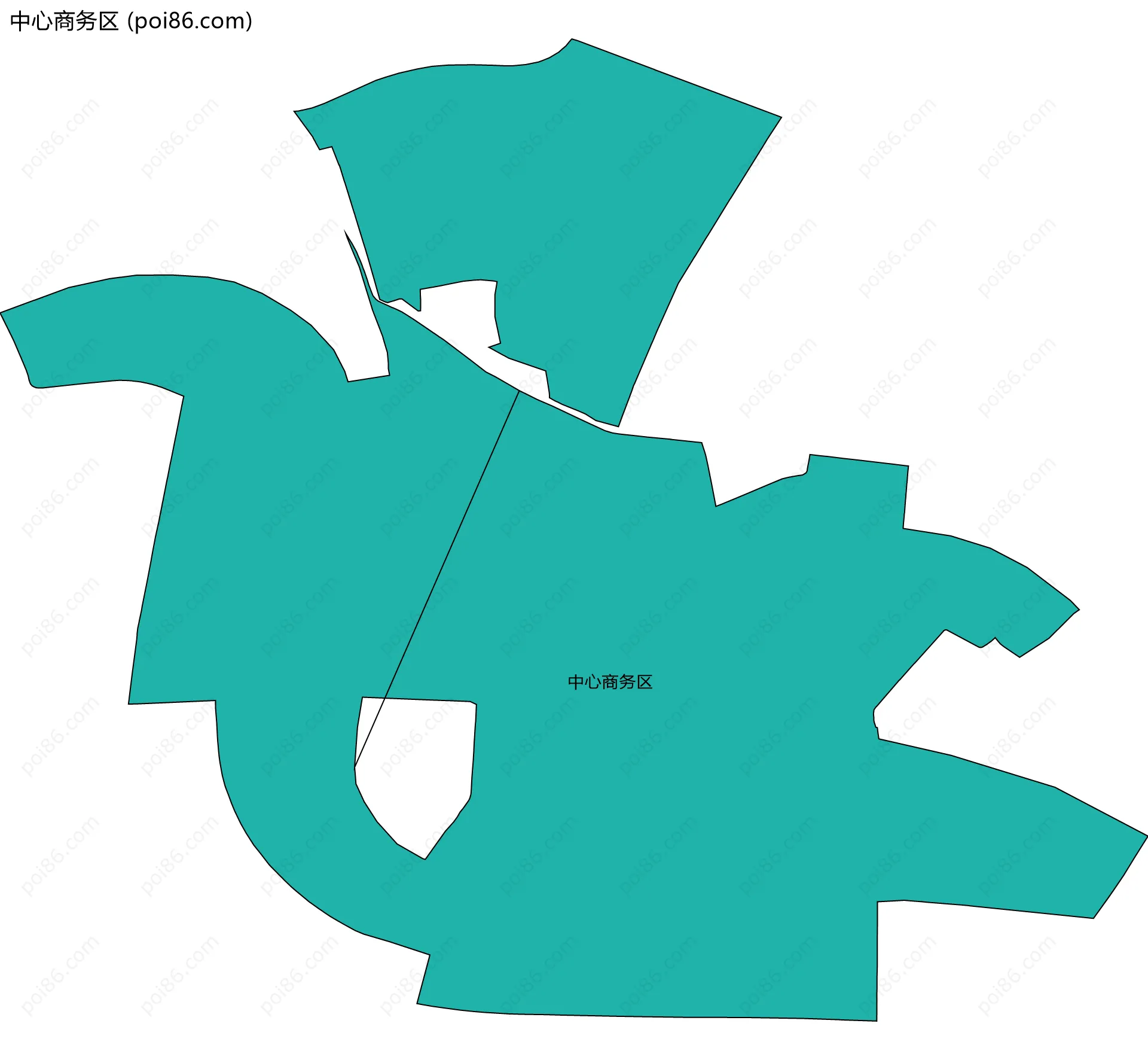 中心商务区边界地图