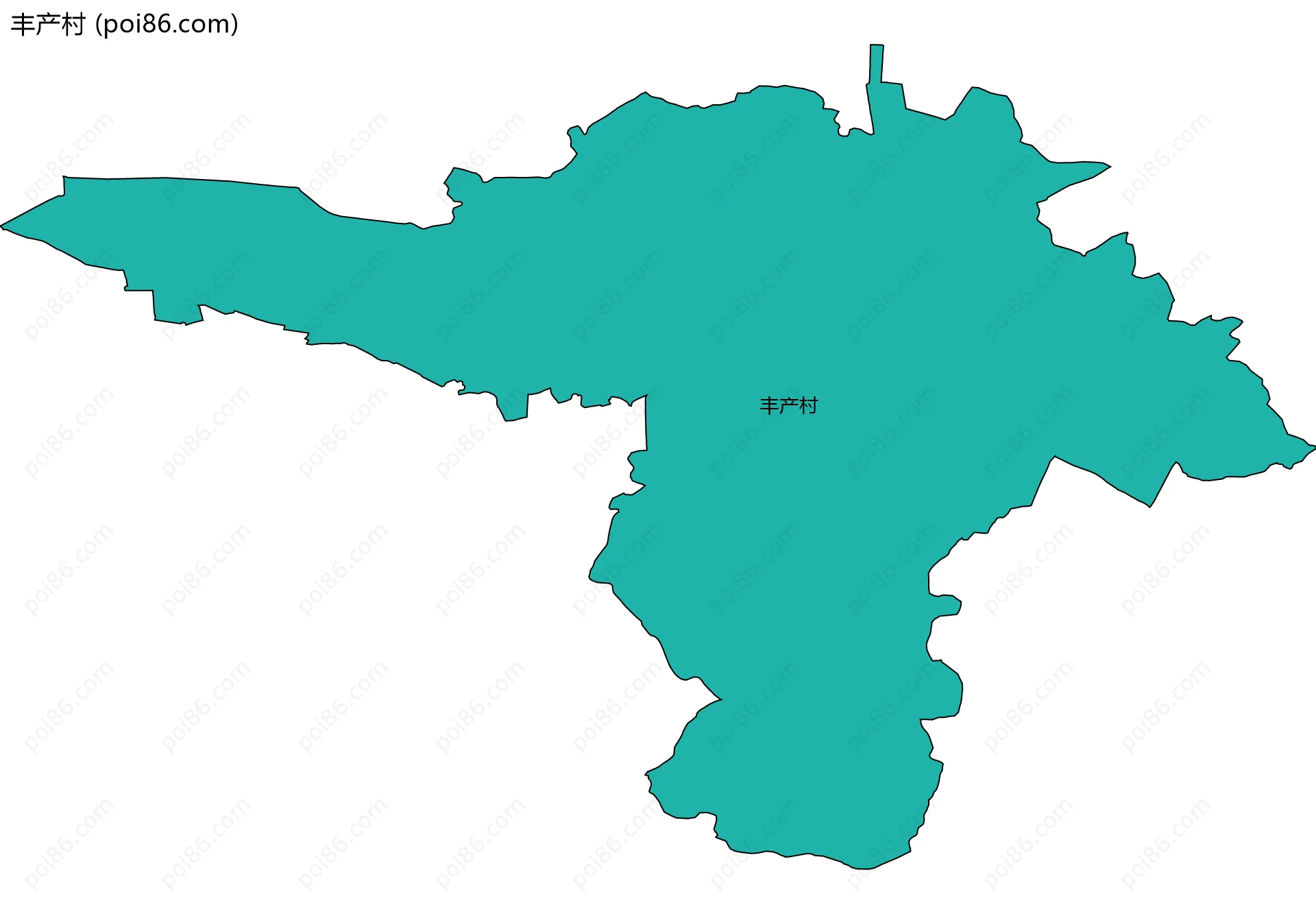 丰产村边界地图