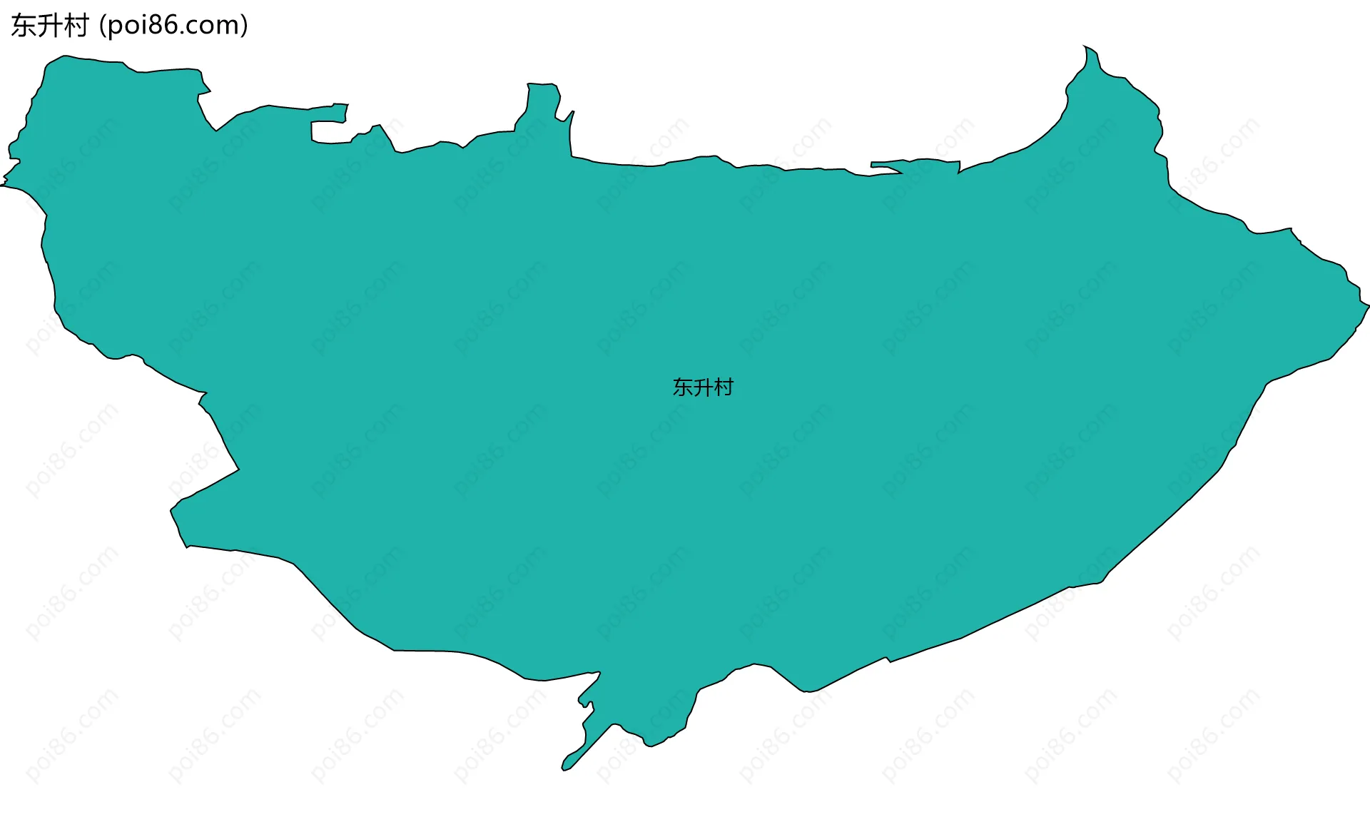 东升村边界地图