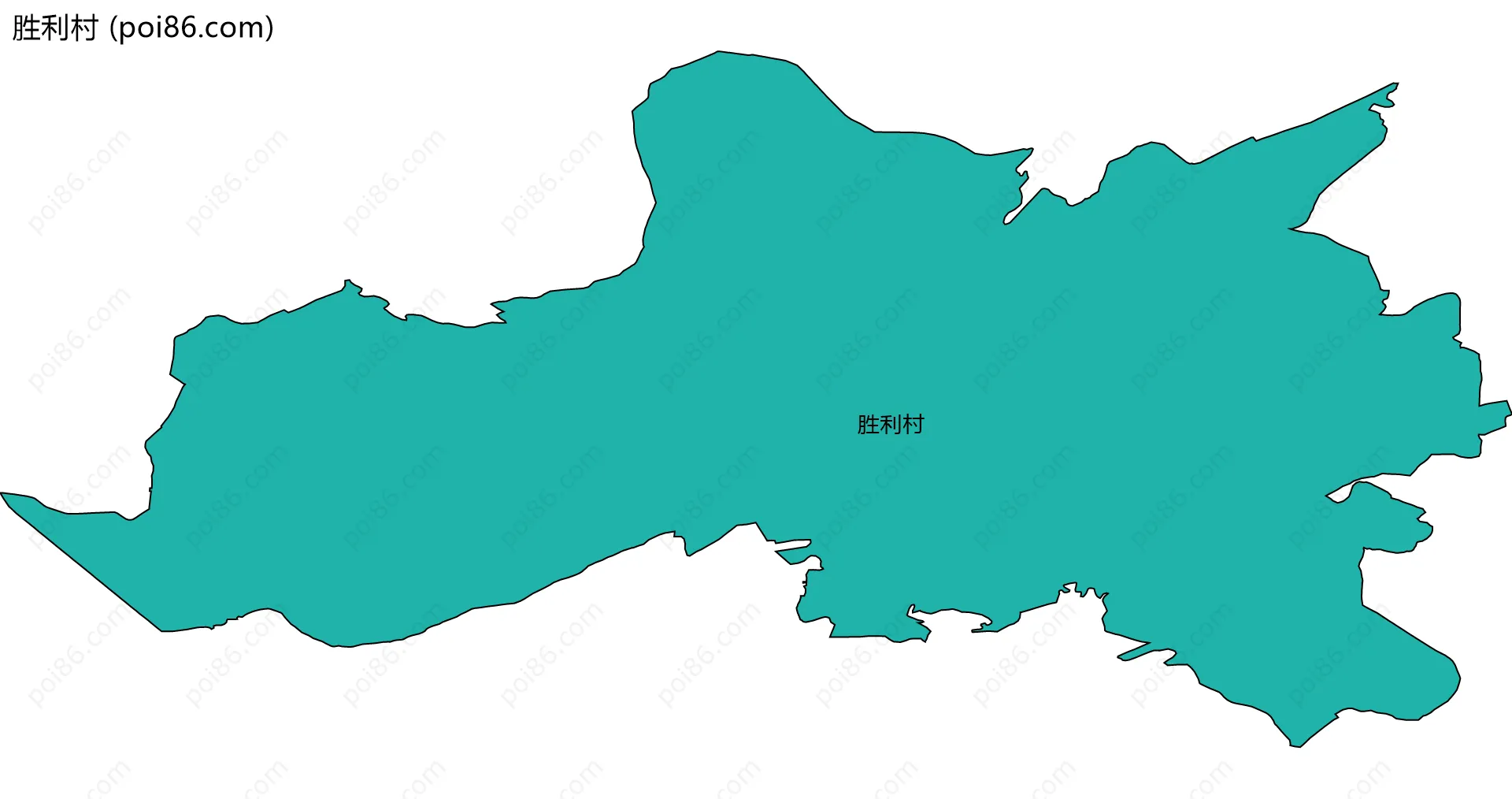 胜利村边界地图