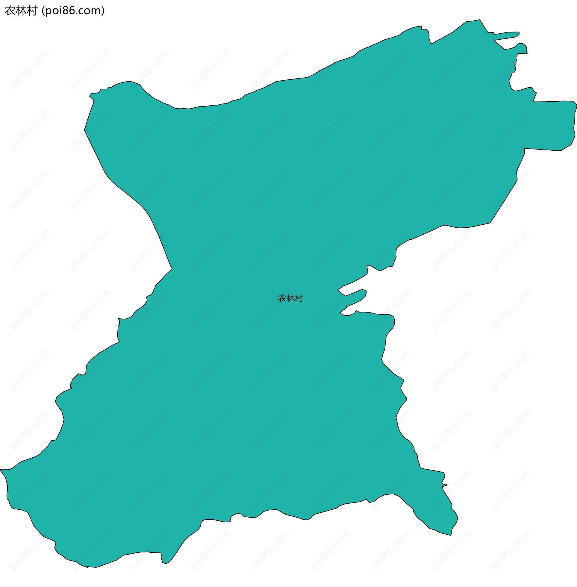 农林村边界地图
