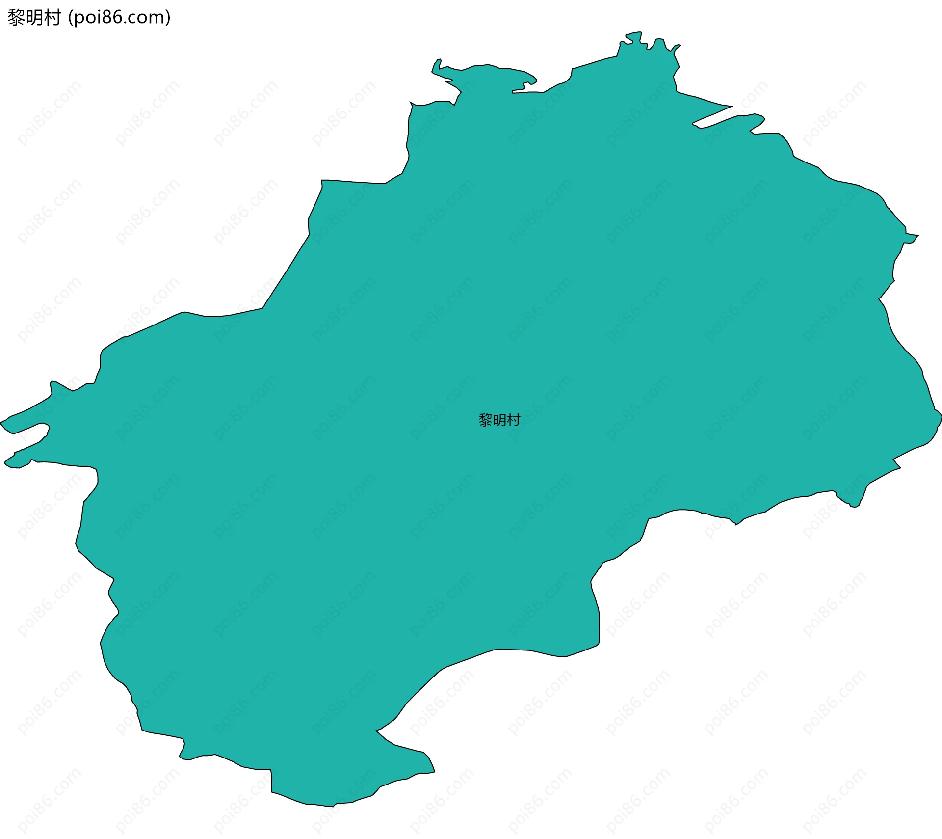 黎明村边界地图