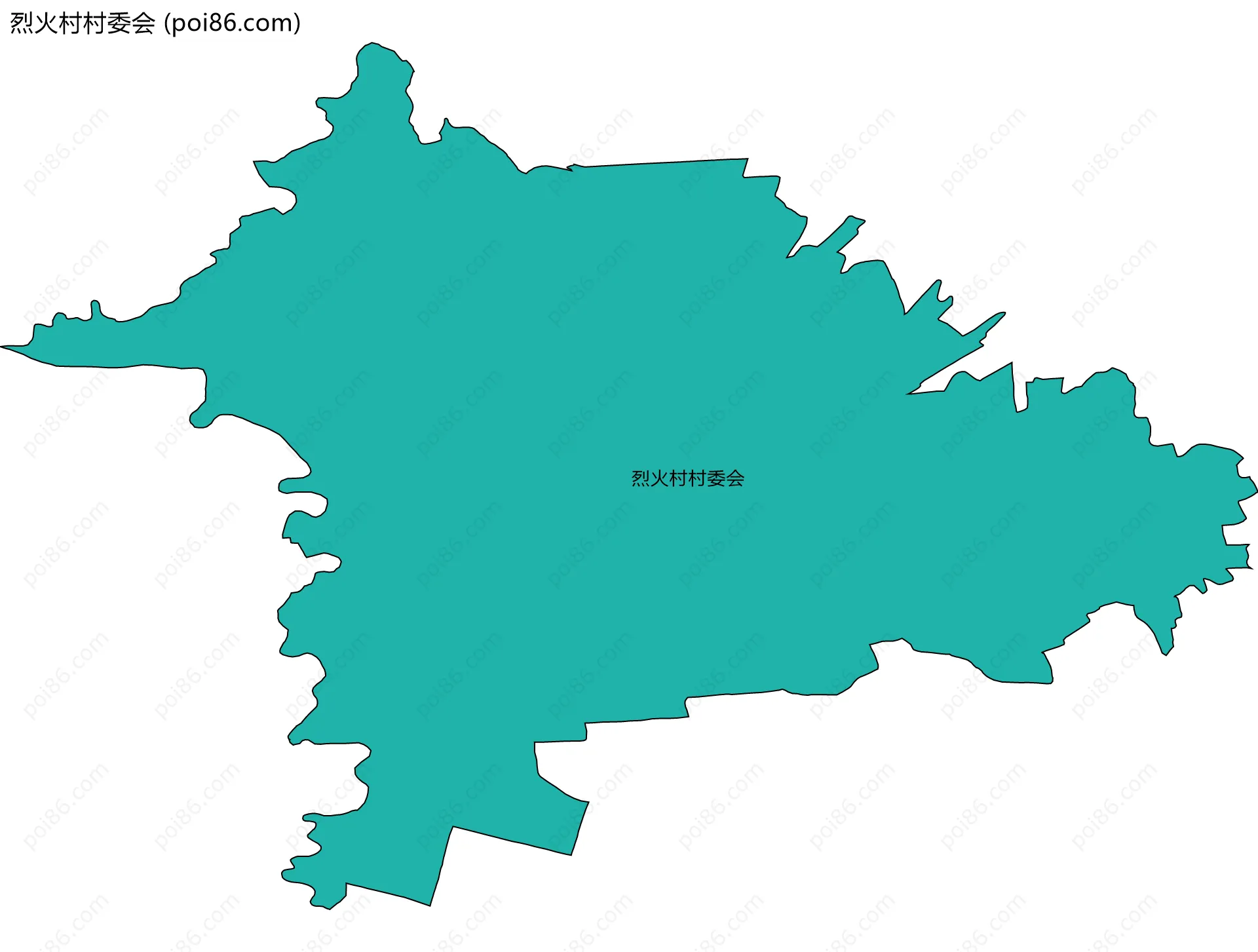 烈火村村委会边界地图
