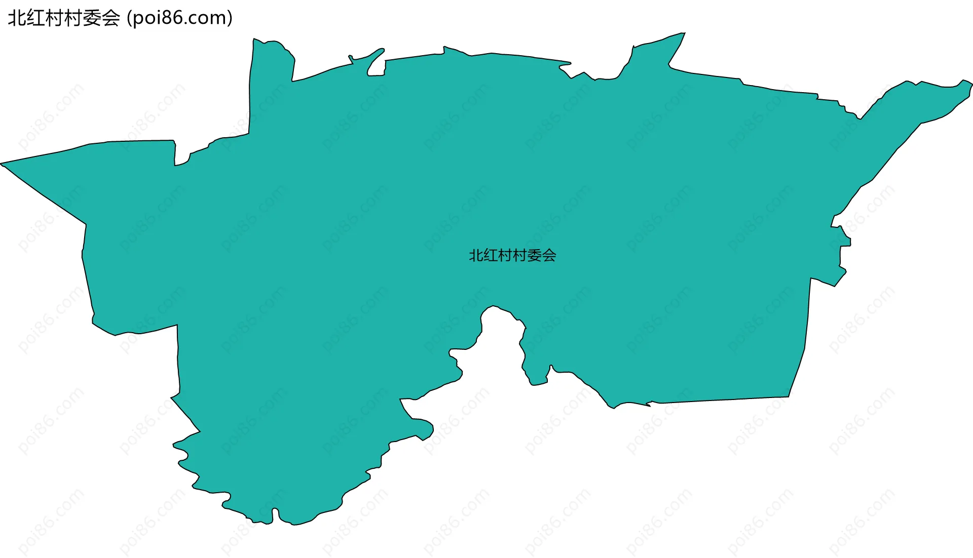 北红村村委会边界地图