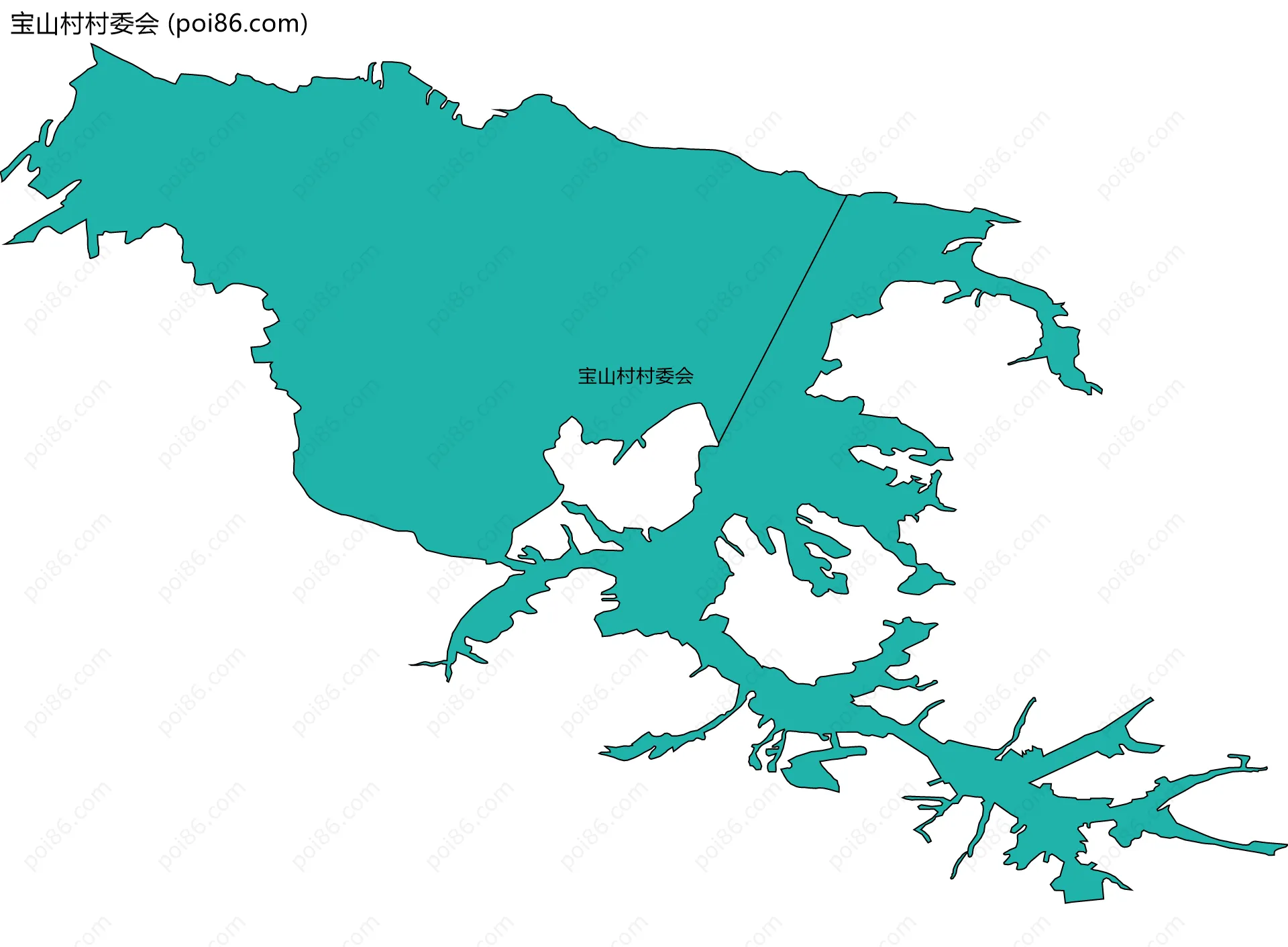 宝山村村委会边界地图