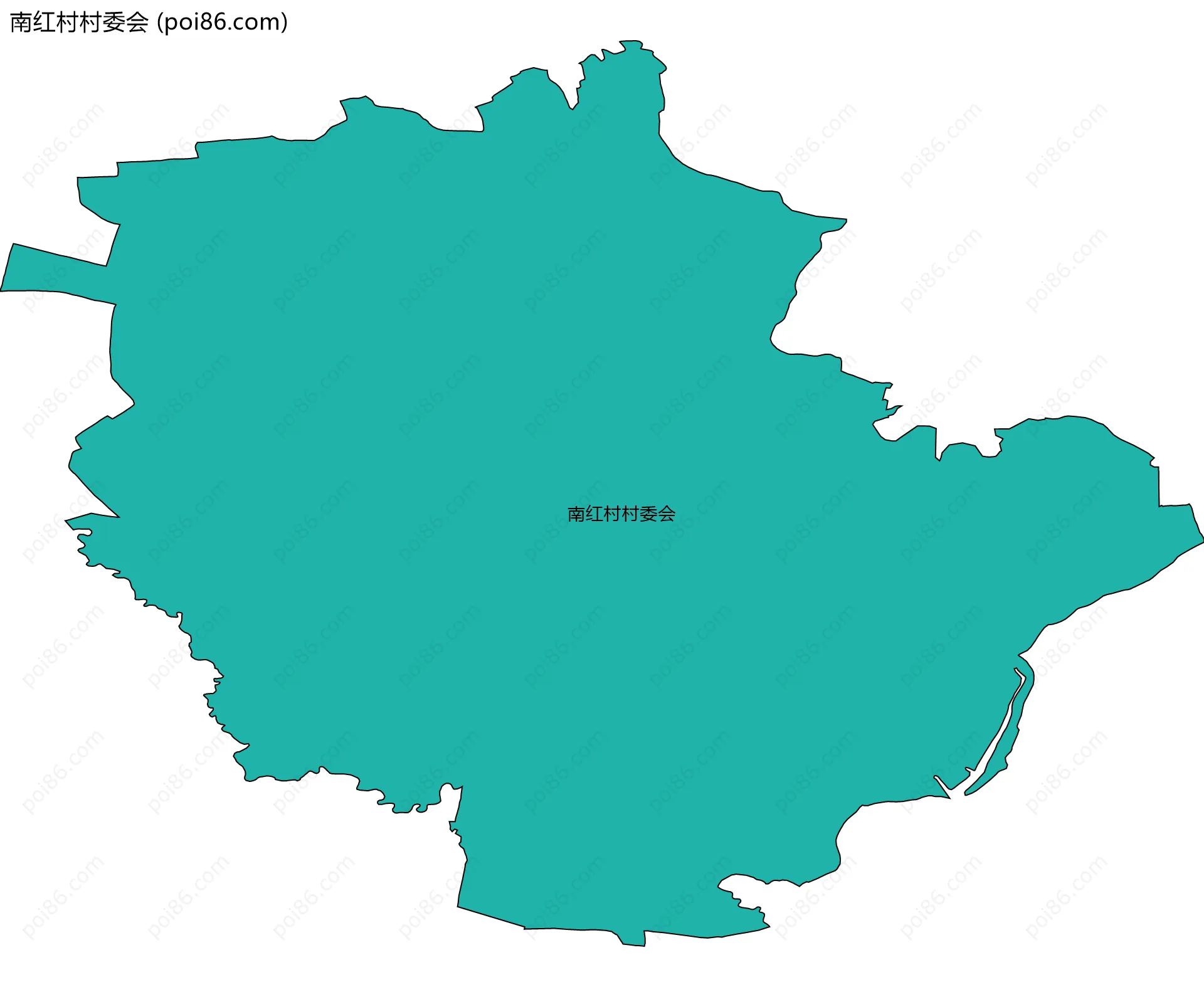 南红村村委会边界地图