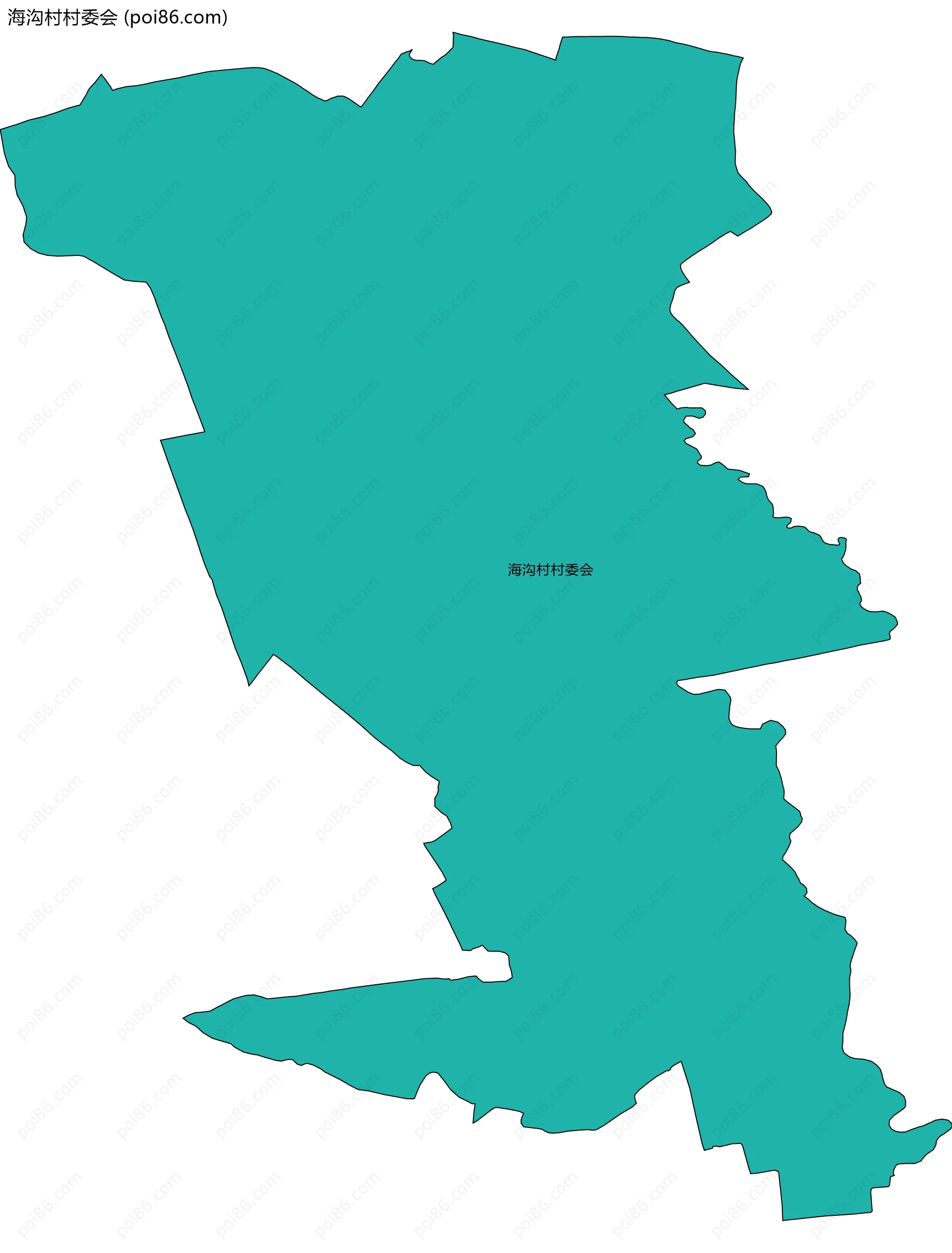 海沟村村委会边界地图