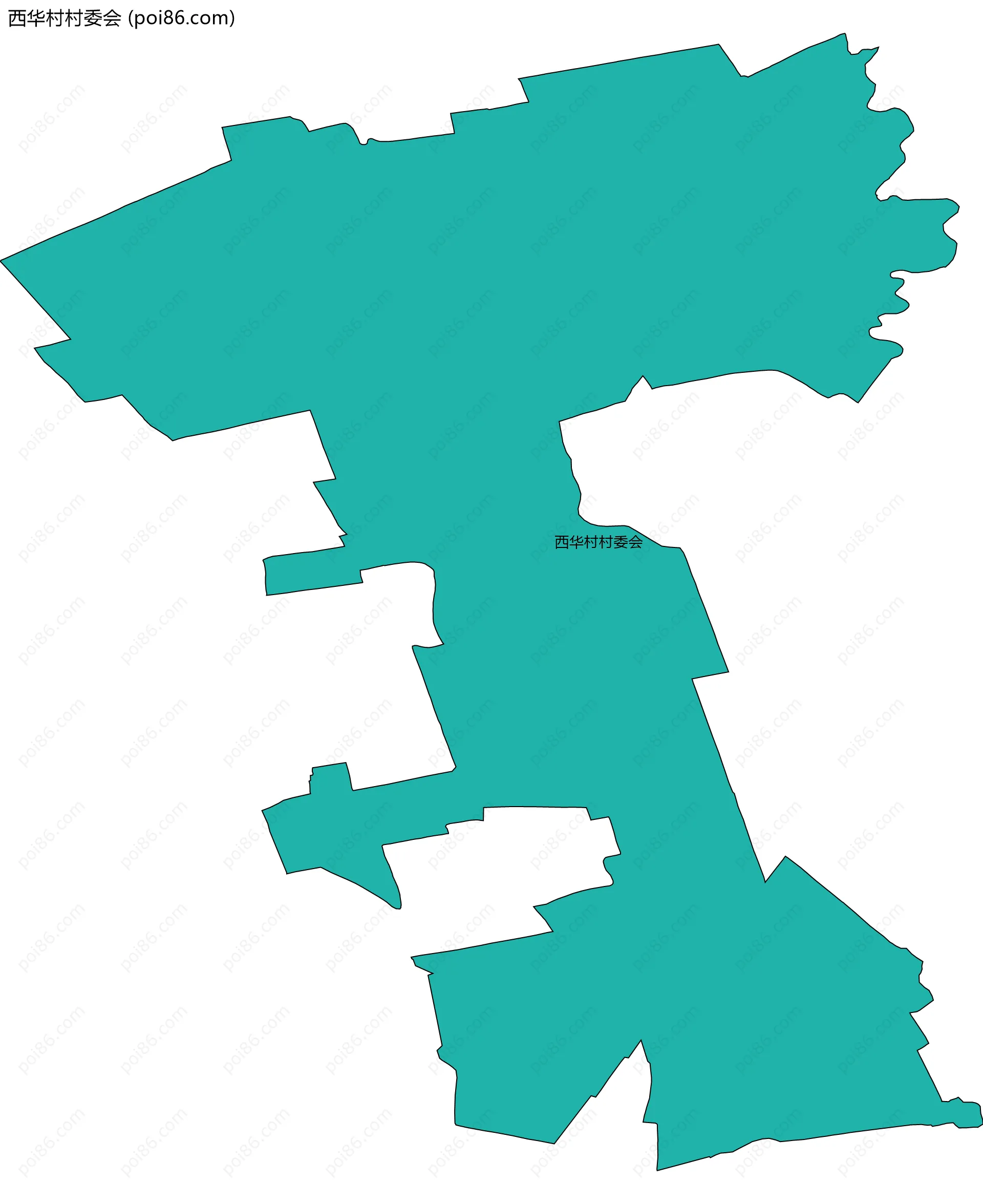 西华村村委会边界地图