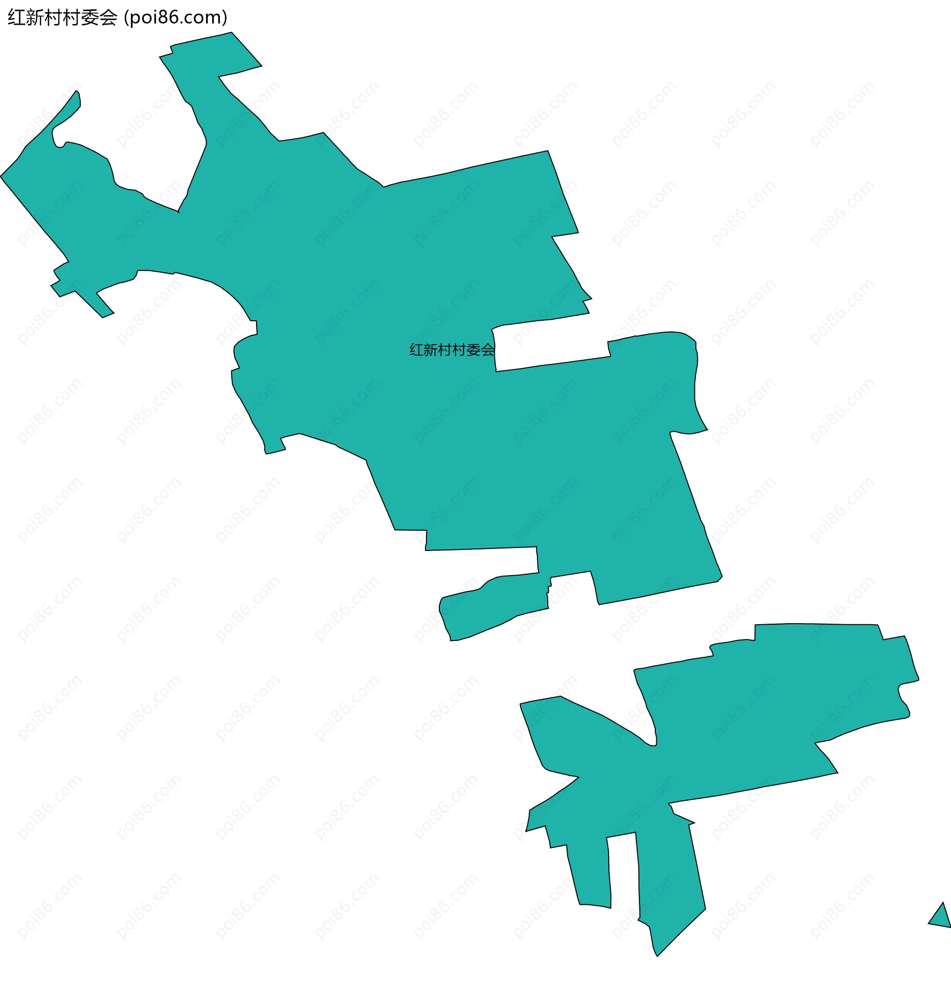 红新村村委会边界地图
