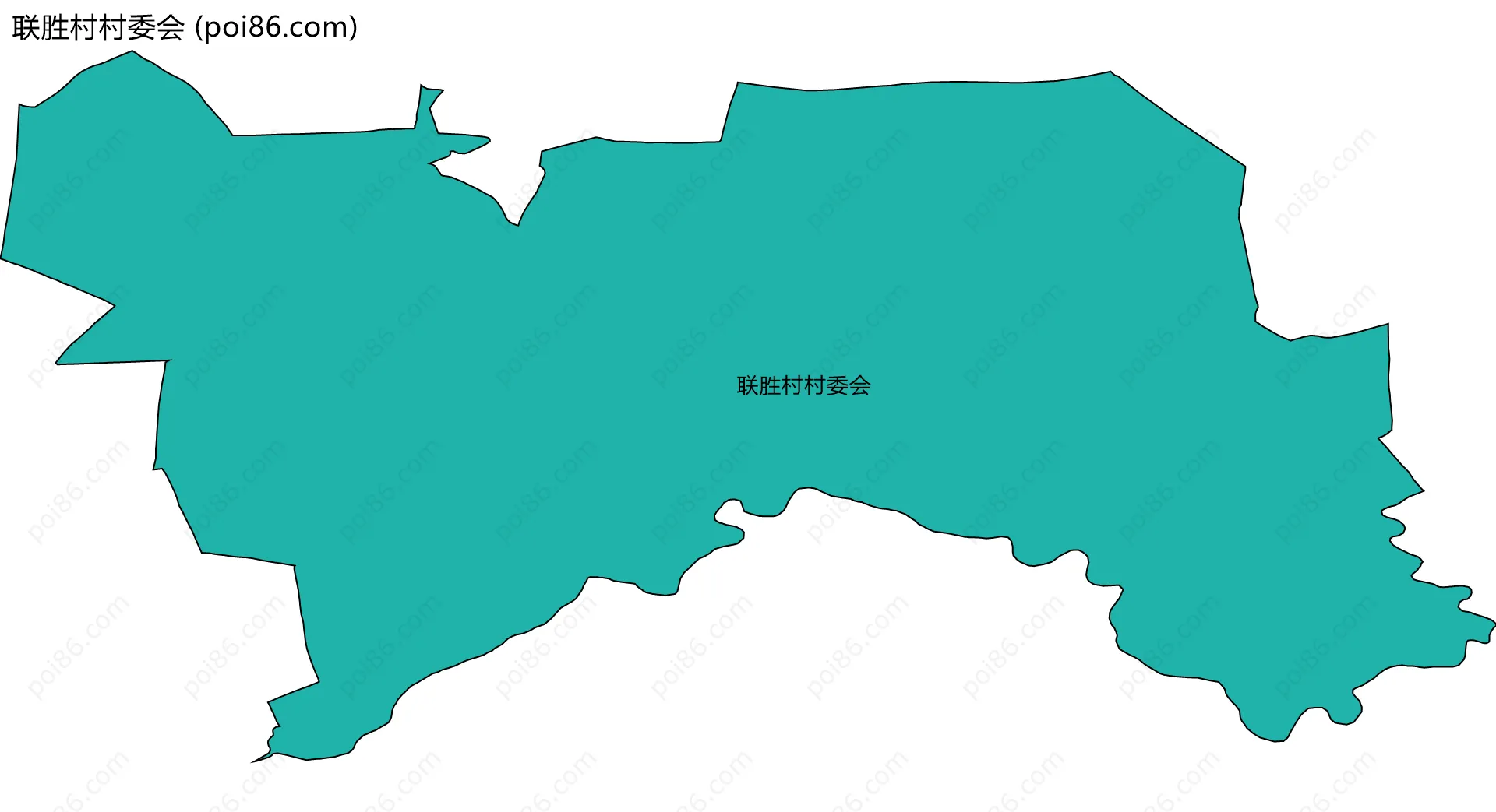 联胜村村委会边界地图