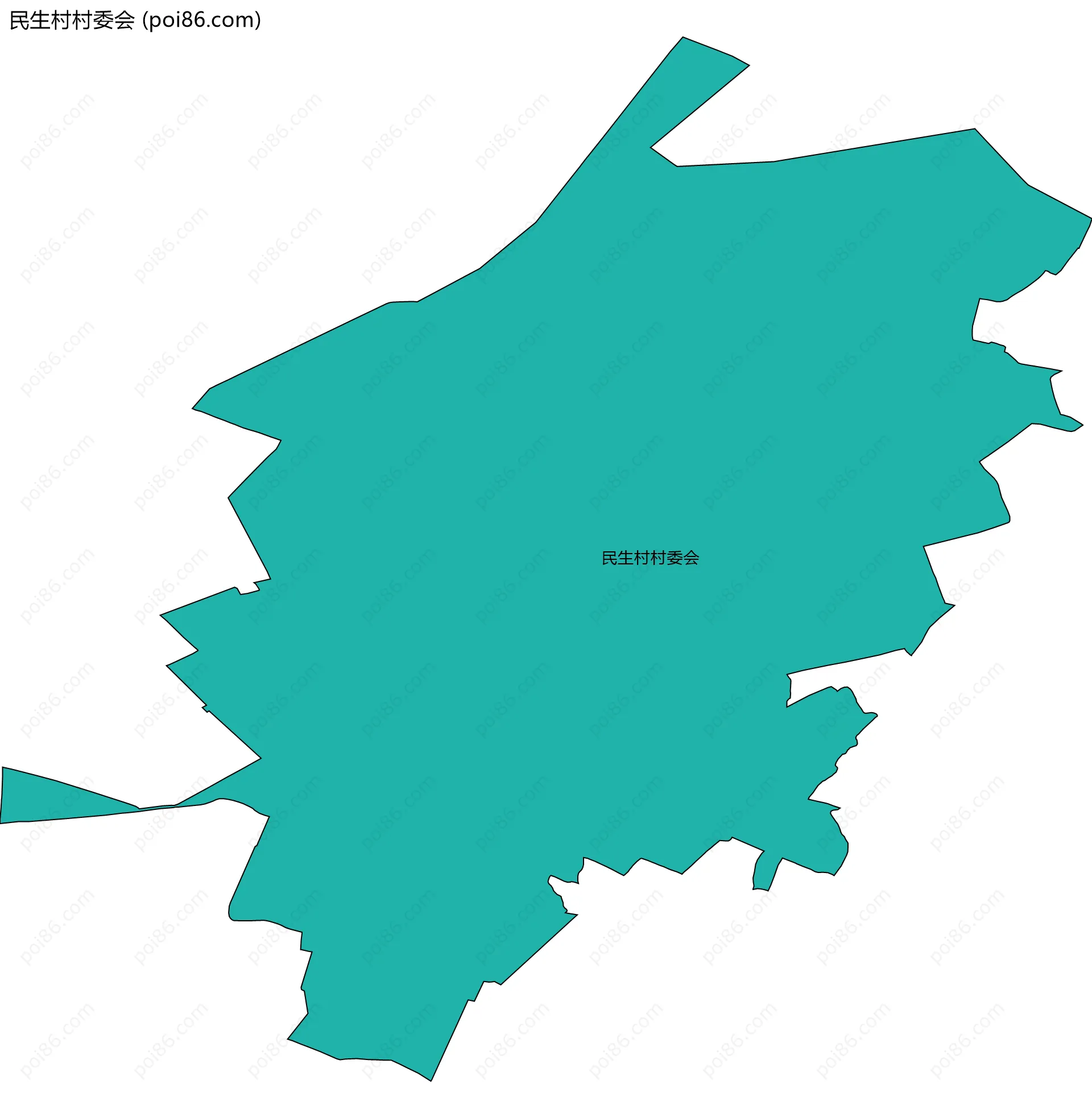 民生村村委会边界地图